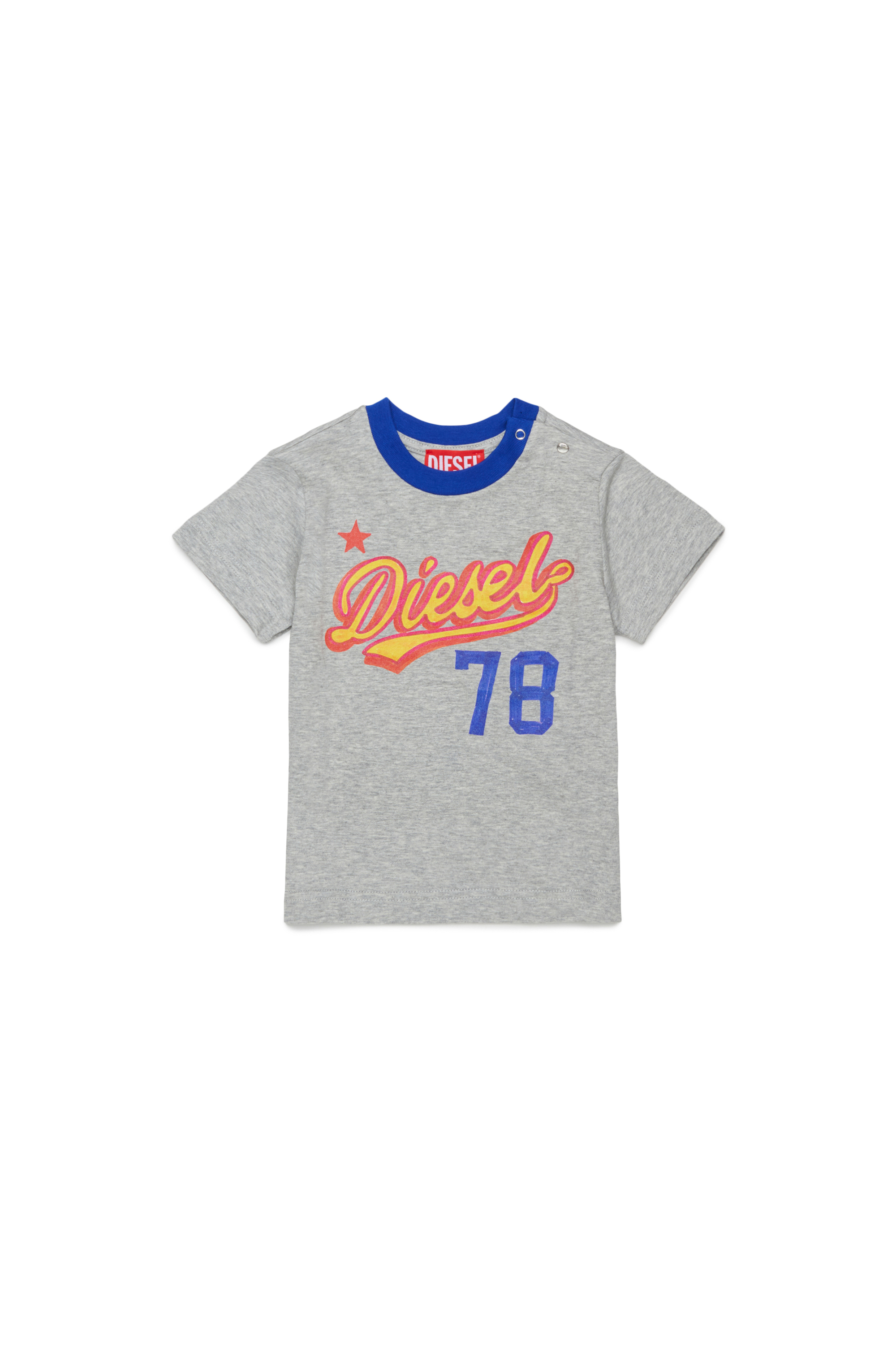 Diesel - TURSIB, Camiseta de algod&oacute;n con estampado de logo retro Hombre in Gris - 1