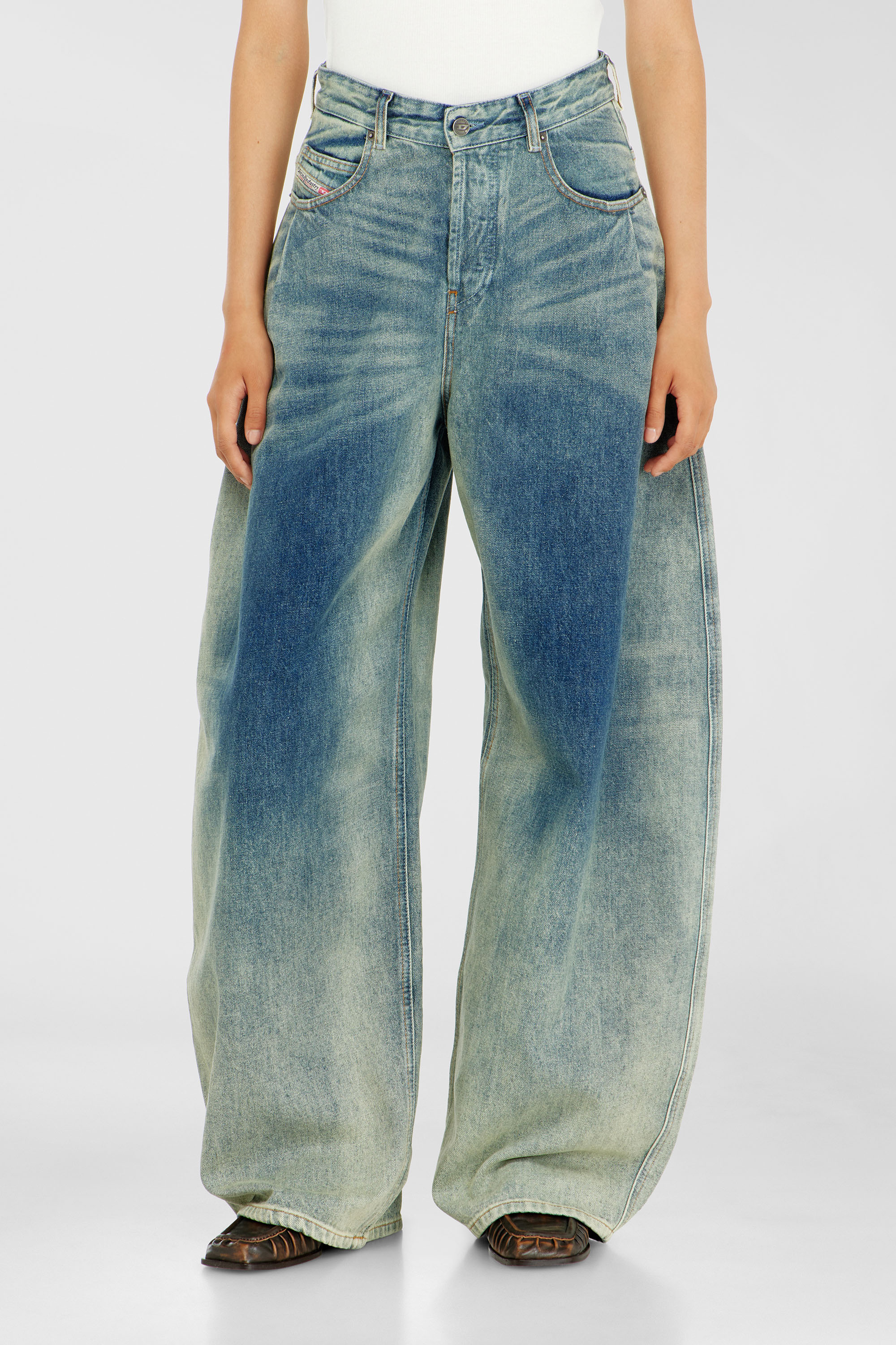 Diesel - Relaxed Jeans 1987 D-Khelz 007EF Mujer, Azul medio - 1