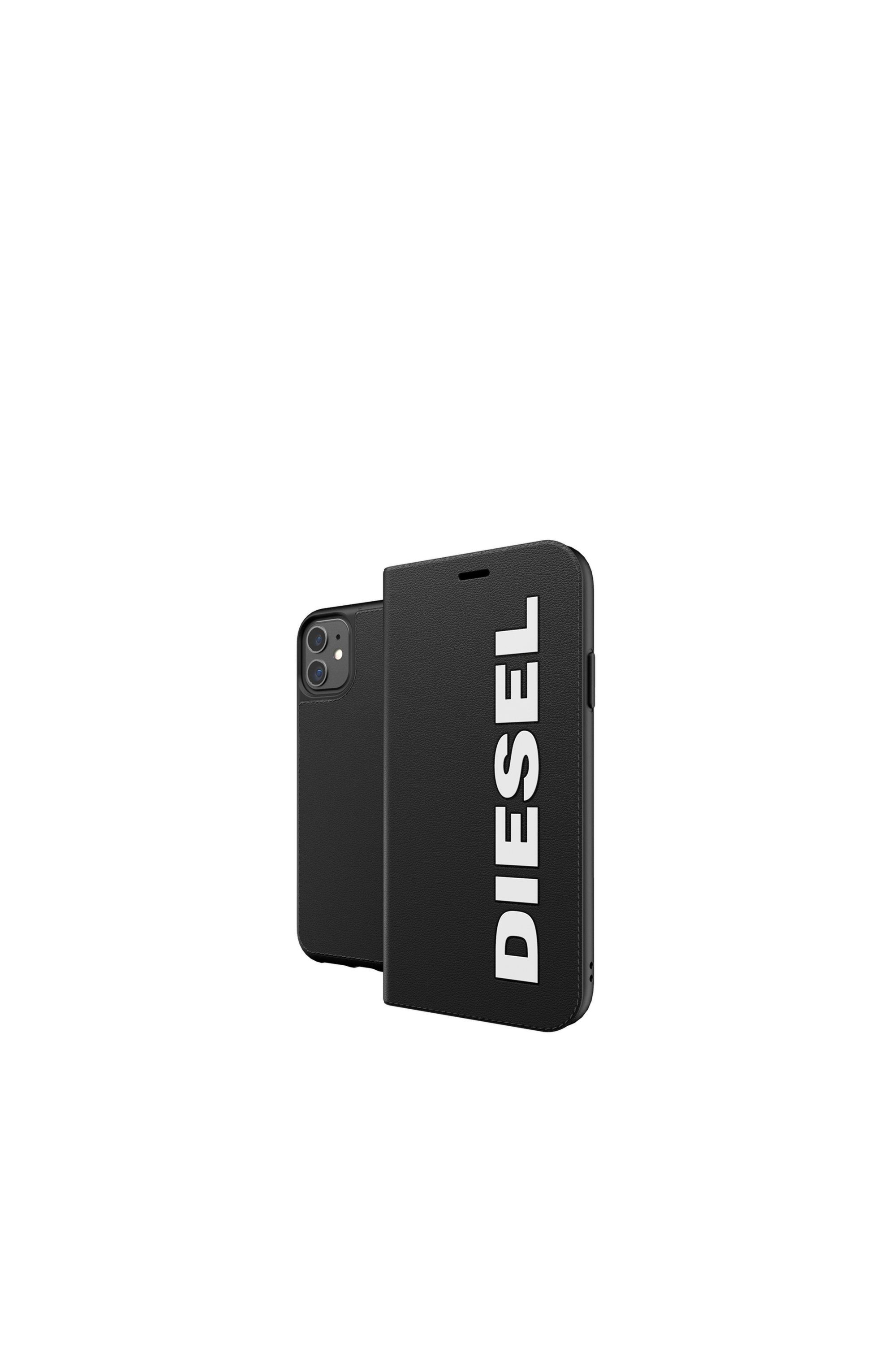 Diesel - 41973 BOOKLET CASE, Funda con tarjetero por iPhone 11 Unisex in Negro - 1