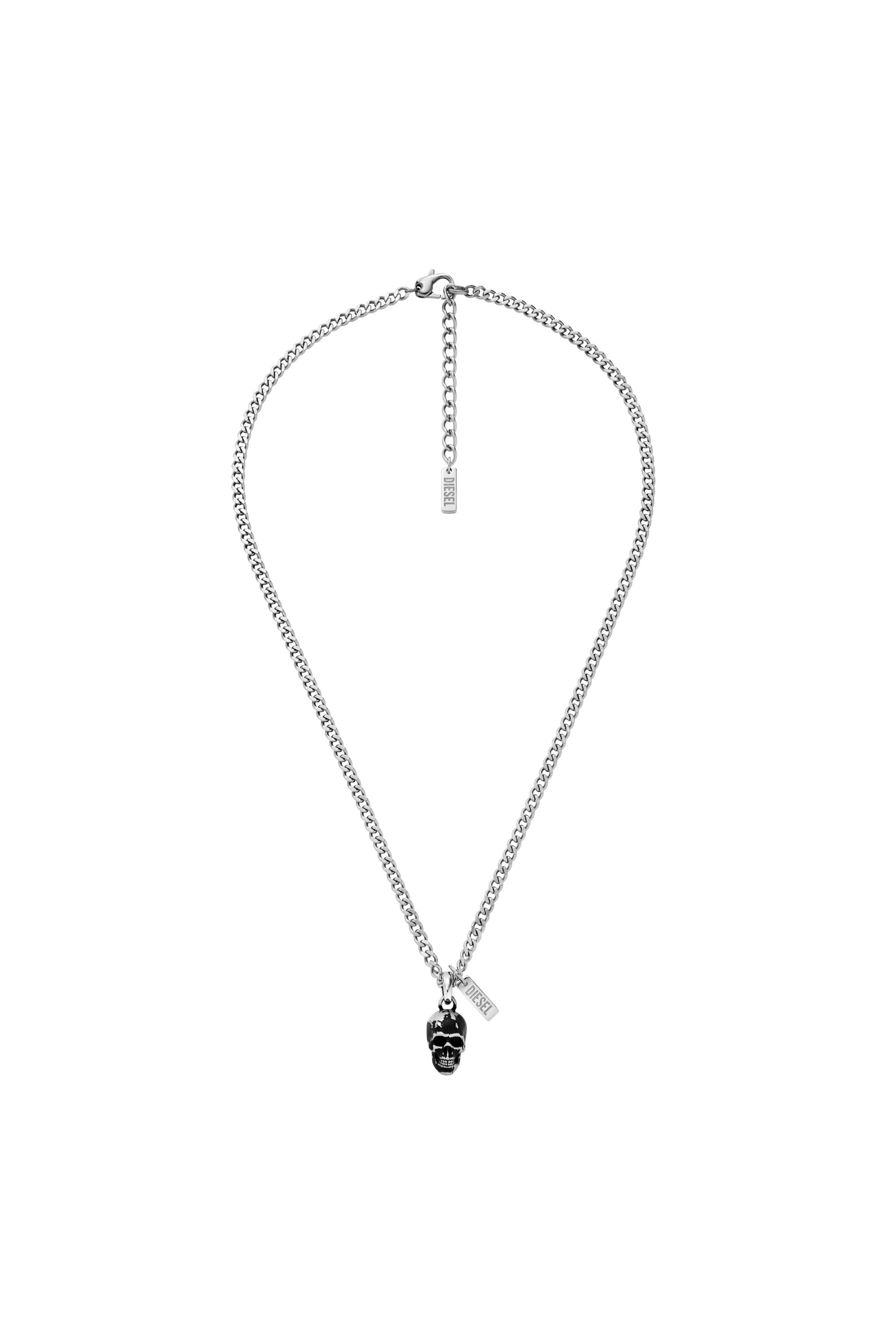 Diesel - DX1581040 JEWEL, Unisex's Stainless Steel Pendant Necklace in Silver/Black - 1