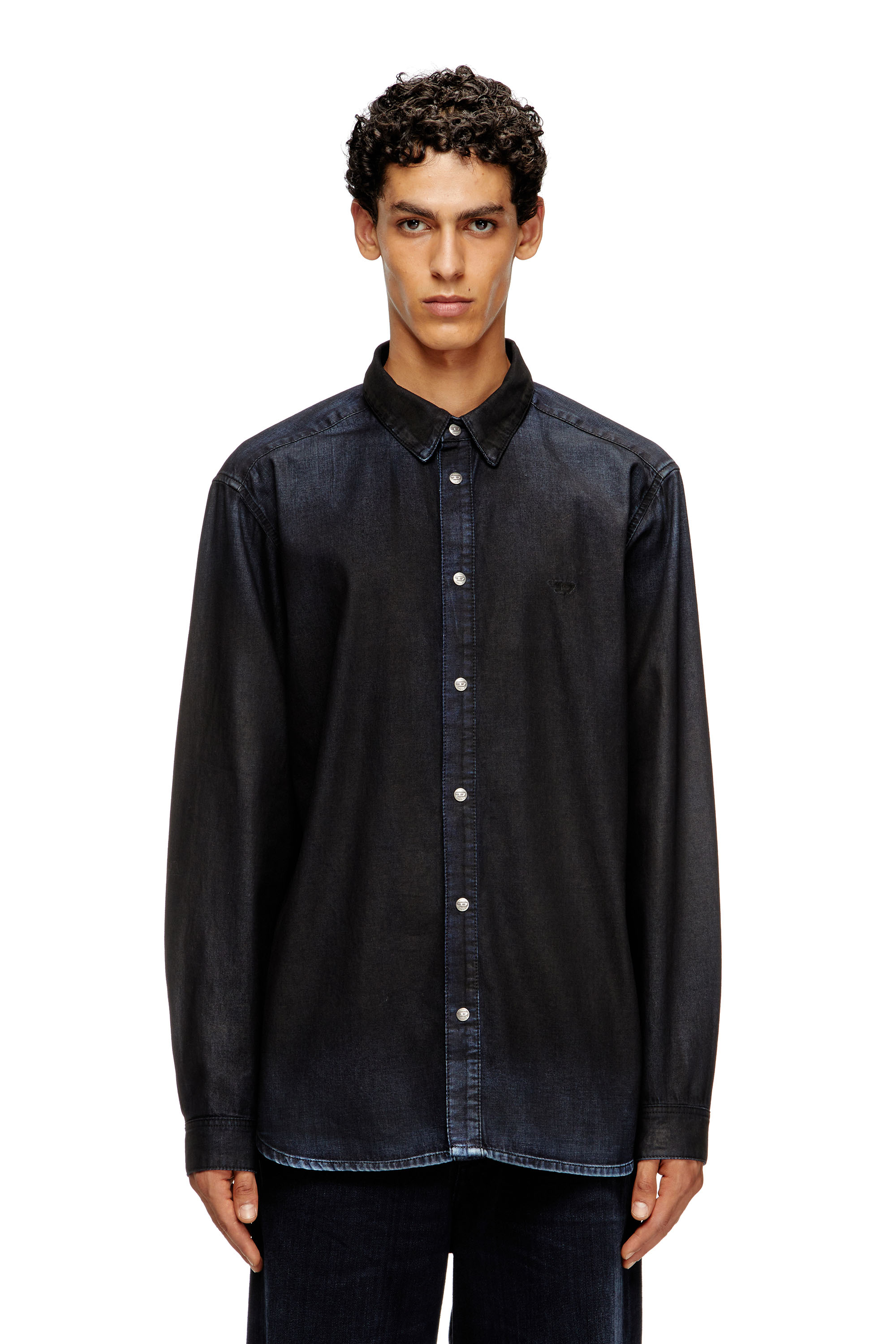 Diesel - D-SIMPLY, Camisa de denim de mangas largas Hombre in Azul marino - 1