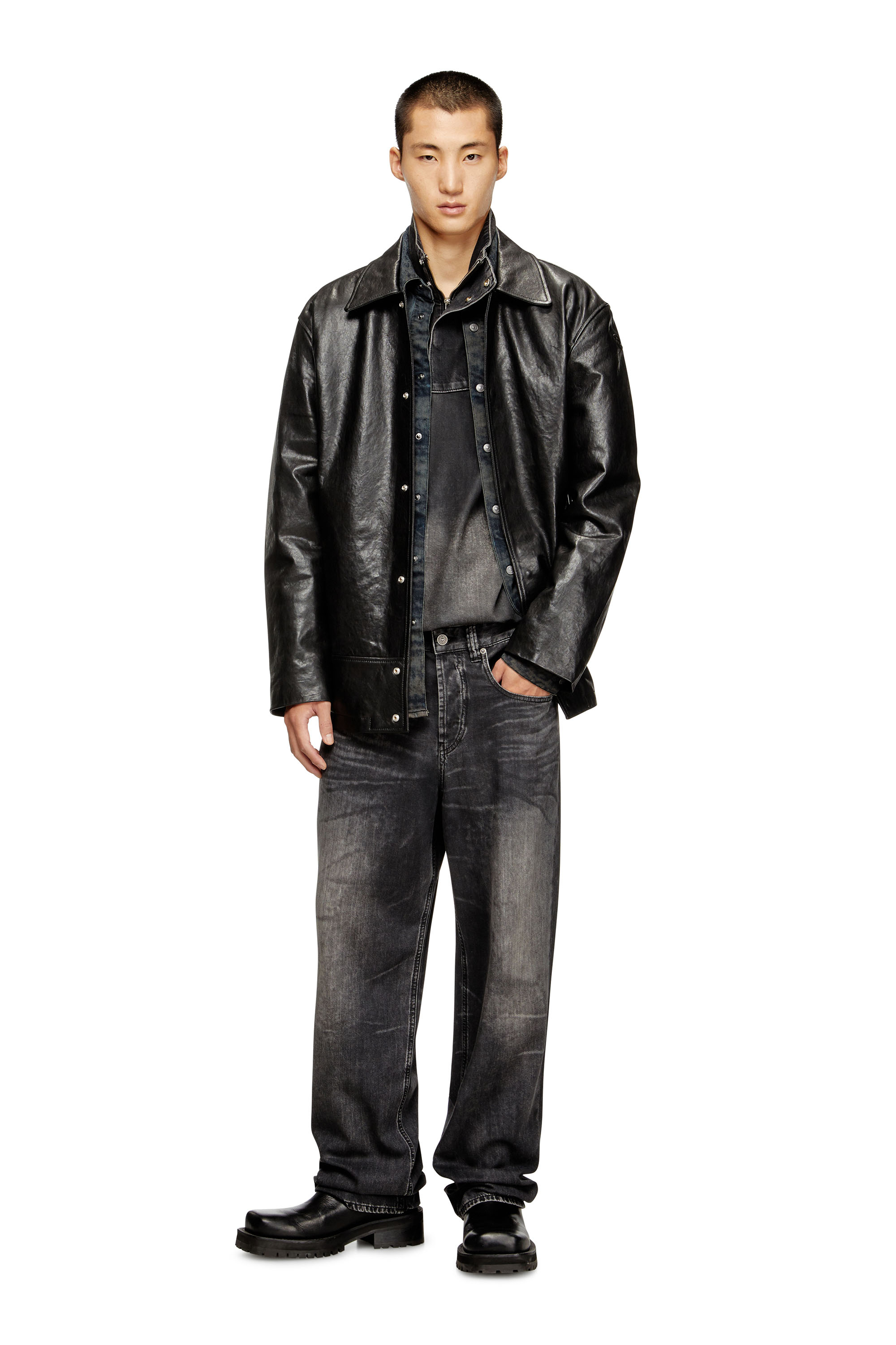 Diesel - Relaxed Jeans 2001 D-Macro 0CEBC Hombre, Negro/Gris oscuro - 1