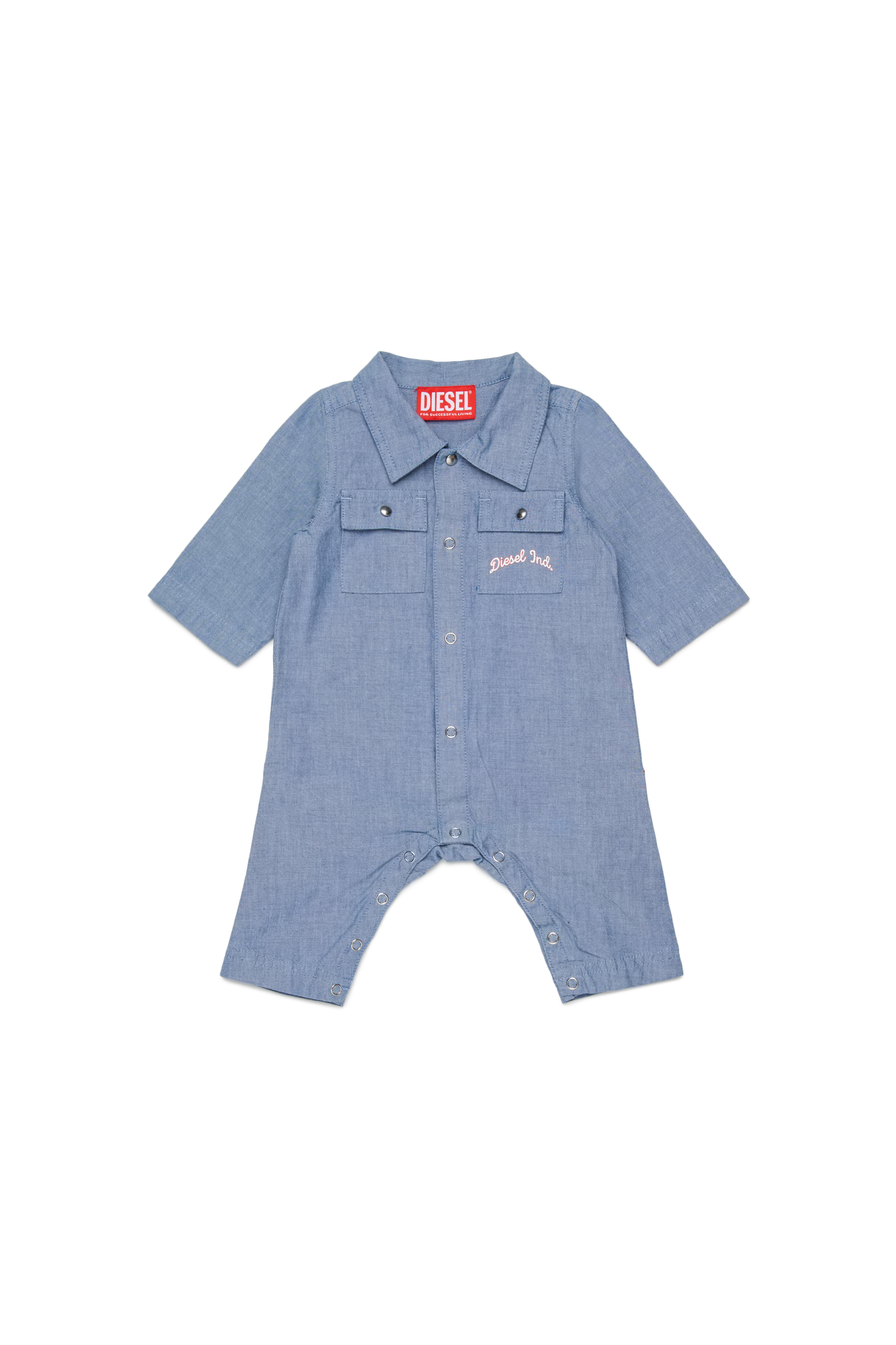 Diesel - JUSTY-NB, Mono de algod&oacute;n con bolsillos bordados Unisex in Azul marino - 1