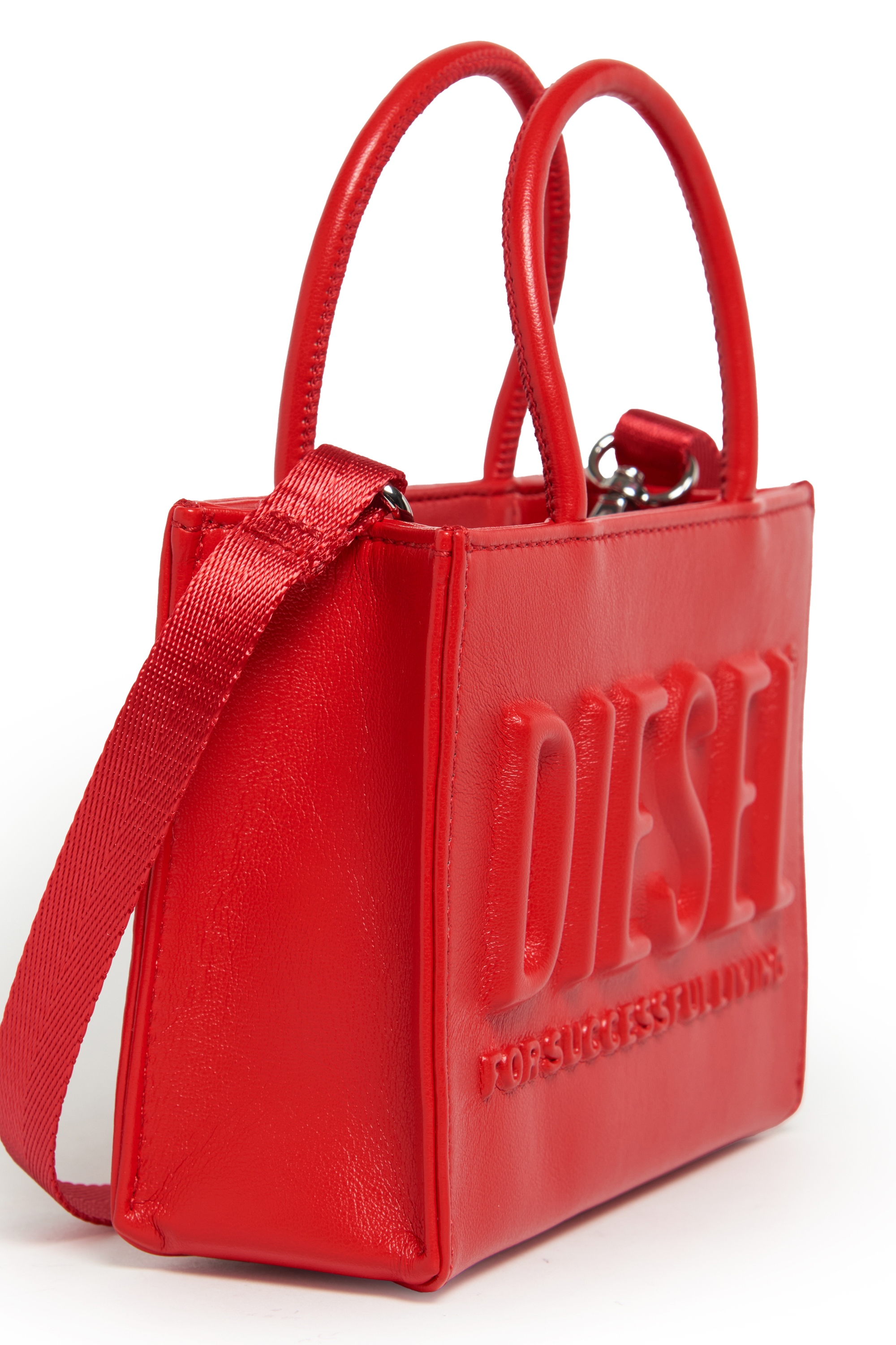 Diesel - DSL 3D MINI BAG, Dsl 3D - Bolsa con asas Mujer in Rojo - 3
