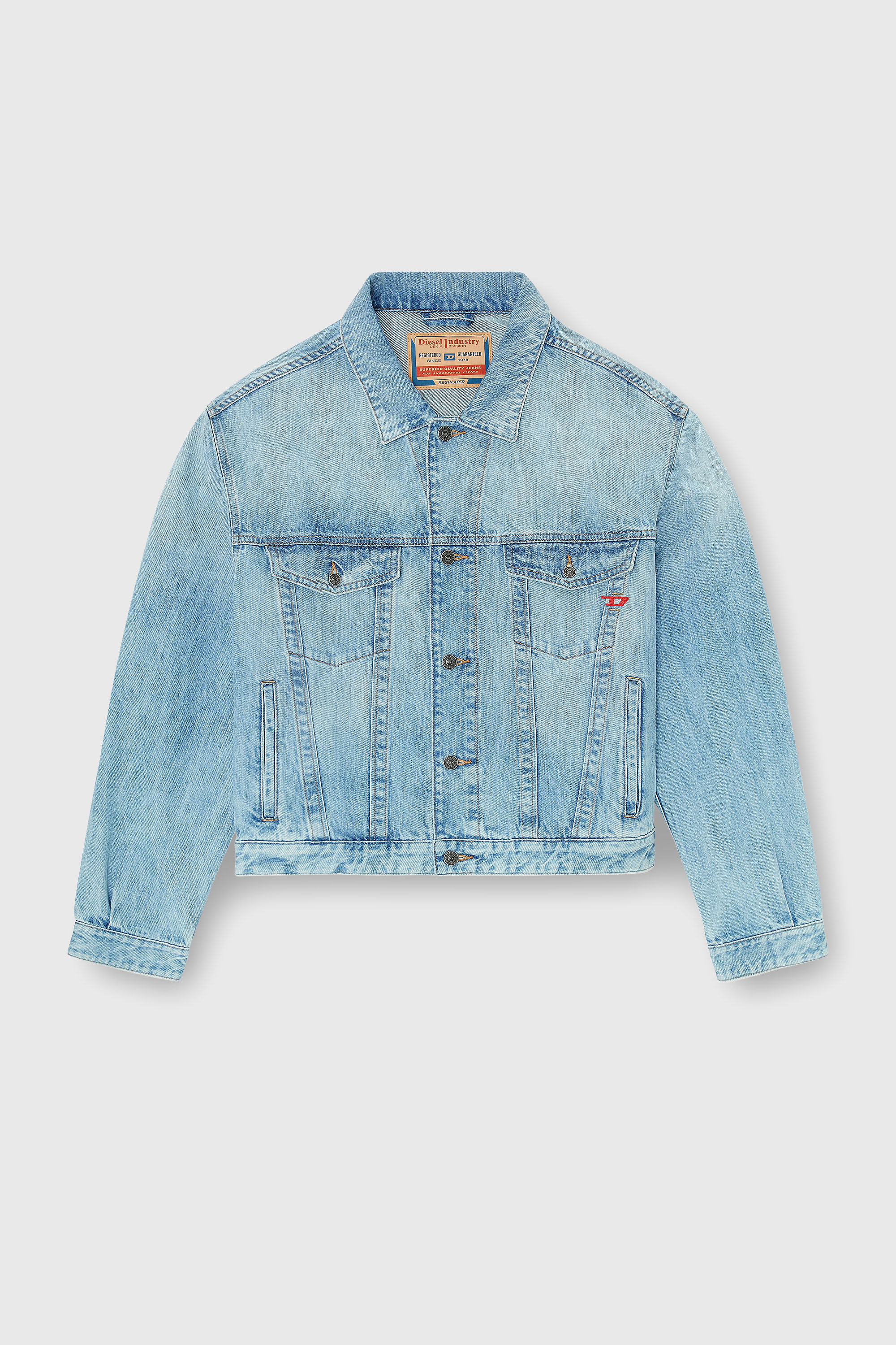Diesel - D-RANGER, Chaqueta trucker de denim Unisex in Azul marino - 2