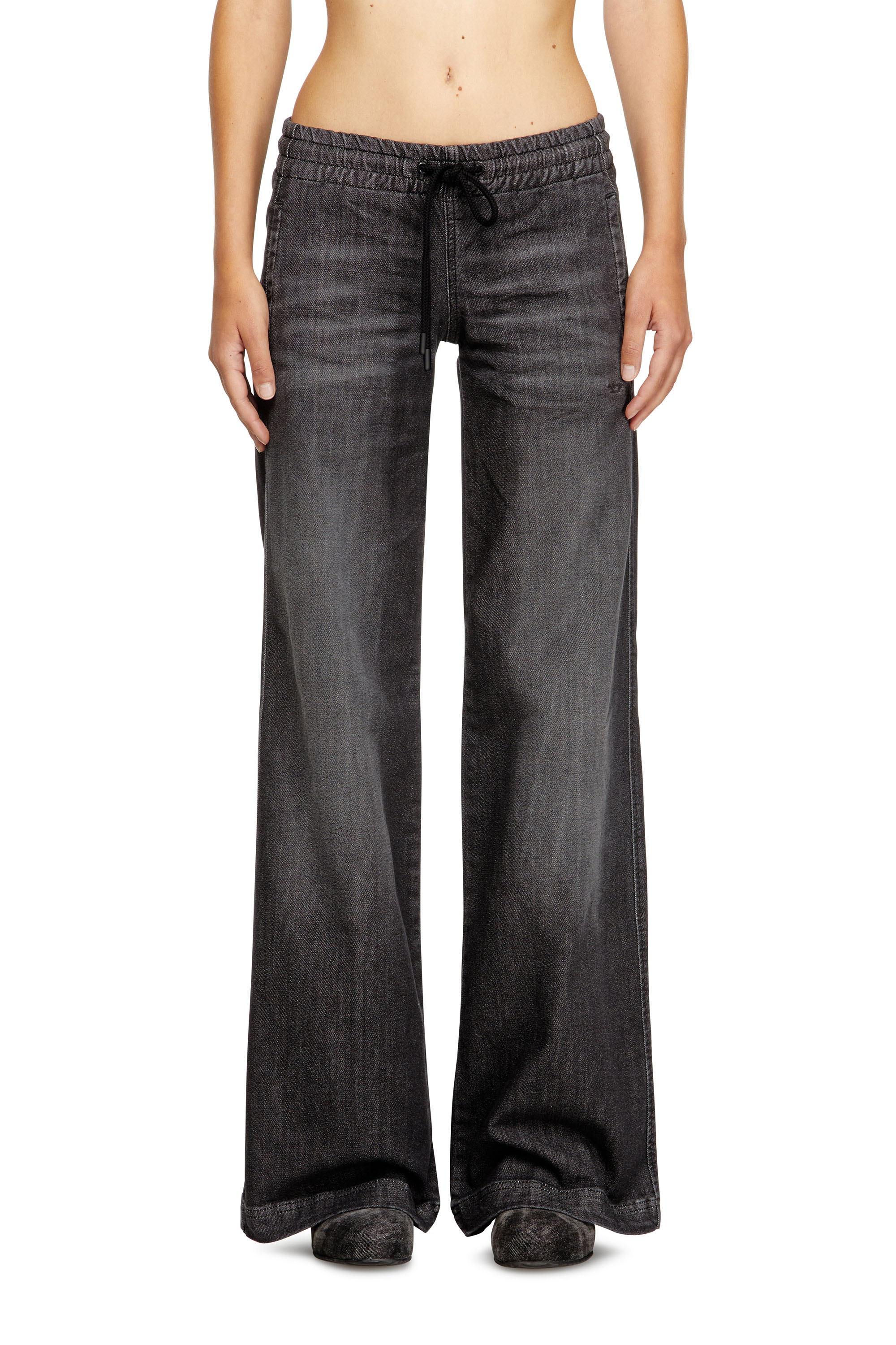 Diesel - Relaxed 2078 D-Ainty Joggjeans® 09M66 Mujer, Negro/Gris oscuro - 1
