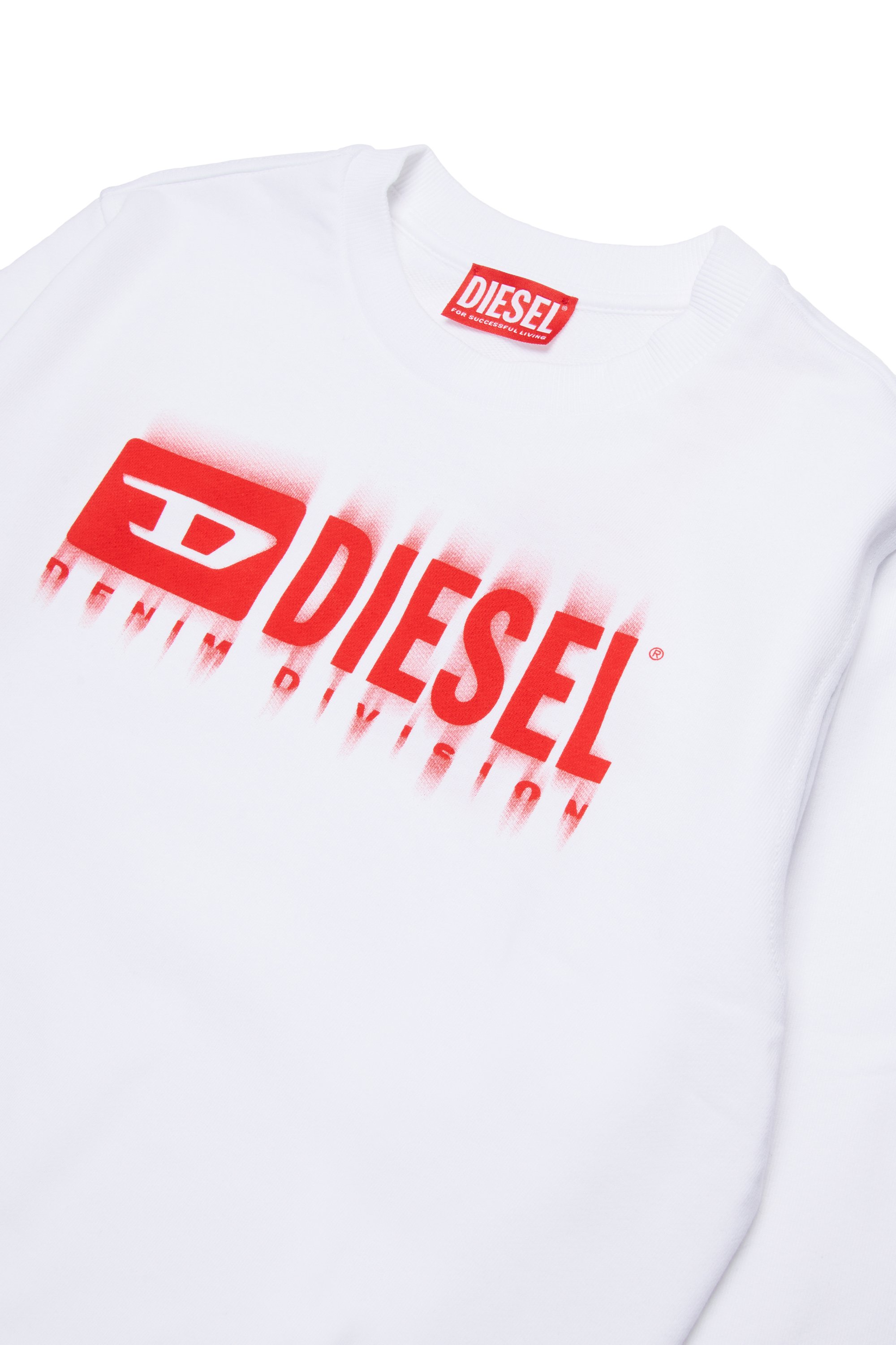 Diesel - SGINNL8 OVER, Sudadera con logotipo manchado Hombre in Blanco - 3