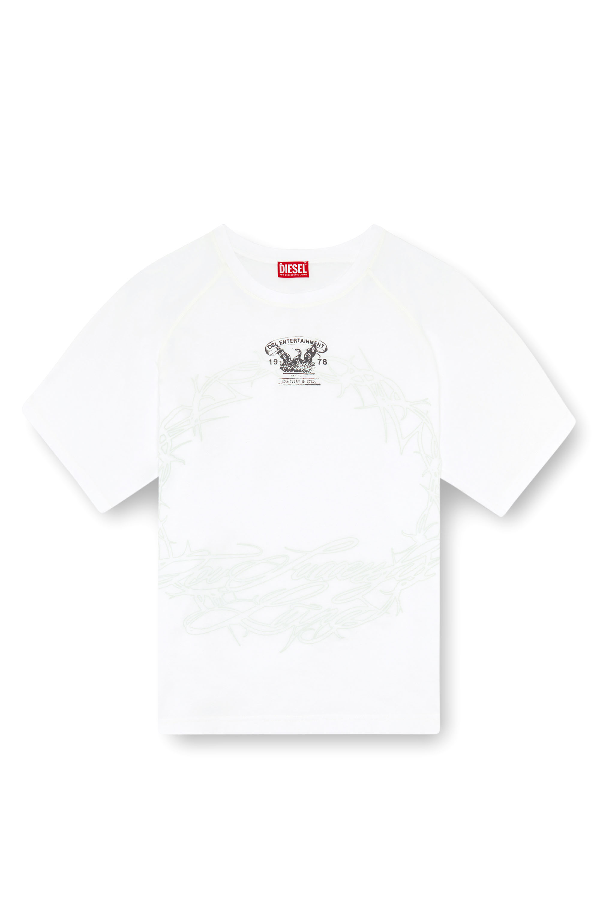 Diesel - T-ROXT-Q1, Hombre Camiseta con estampado de revés in Blanco - Image 3