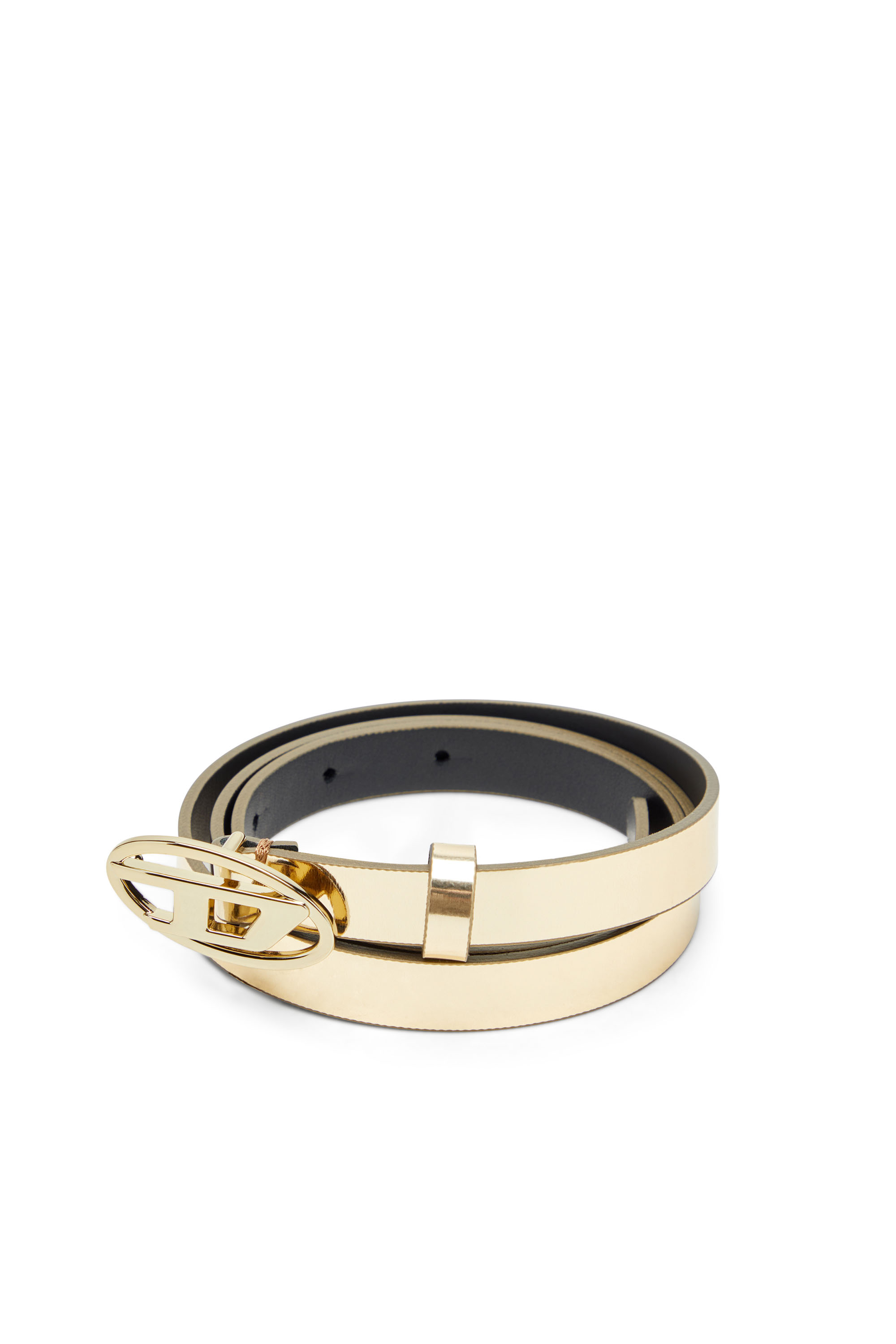 Diesel - B-1DR 15, Cinturón de 1,5 cm con acabado metálico espejado Mujer in Marrón - 3