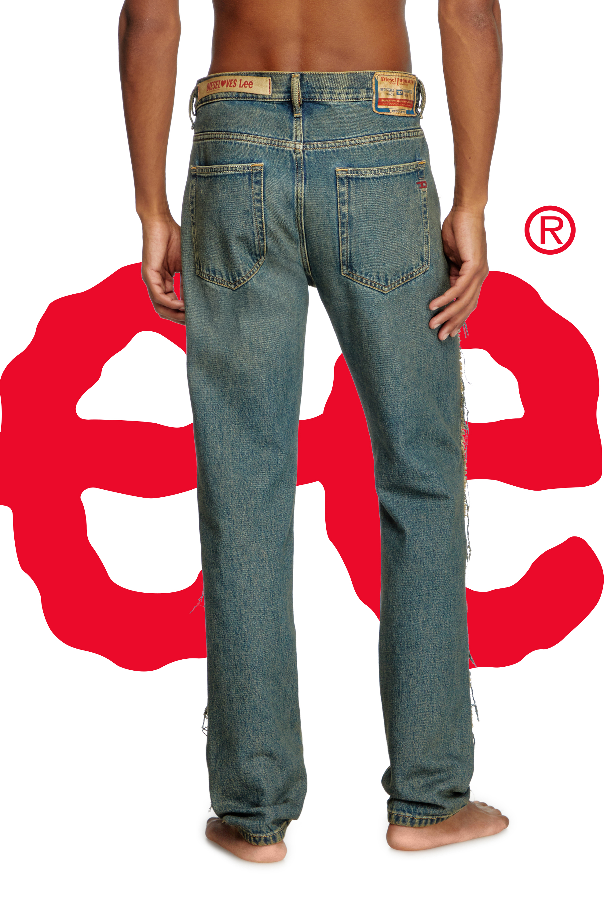 Diesel - Regular Jeans Dieseloves 04 09M98 Hombre, Azul Oscuro - 6