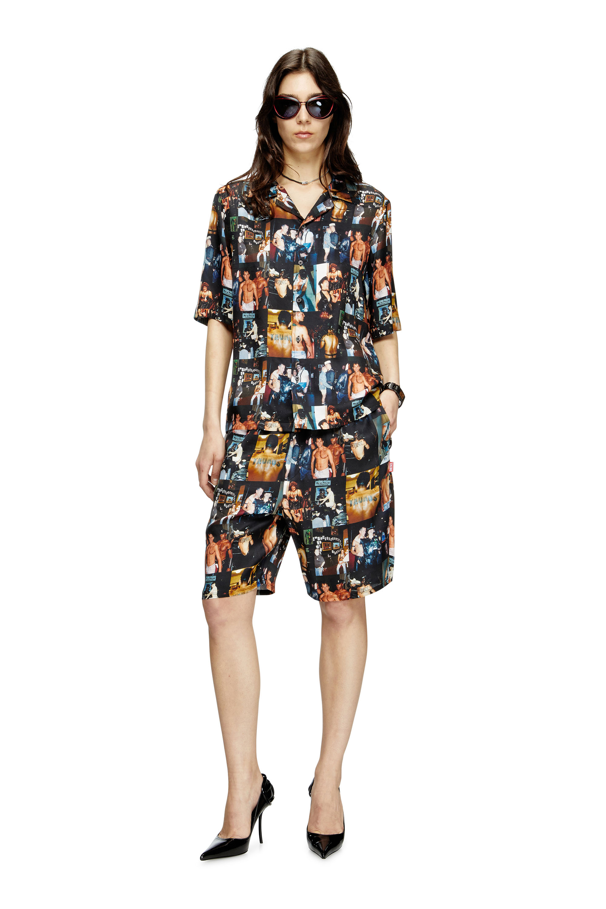 Diesel - PR-S-MEC-TOM25, Camisa de bolos con estampados gr&aacute;ficos Unisex in Negro - 2