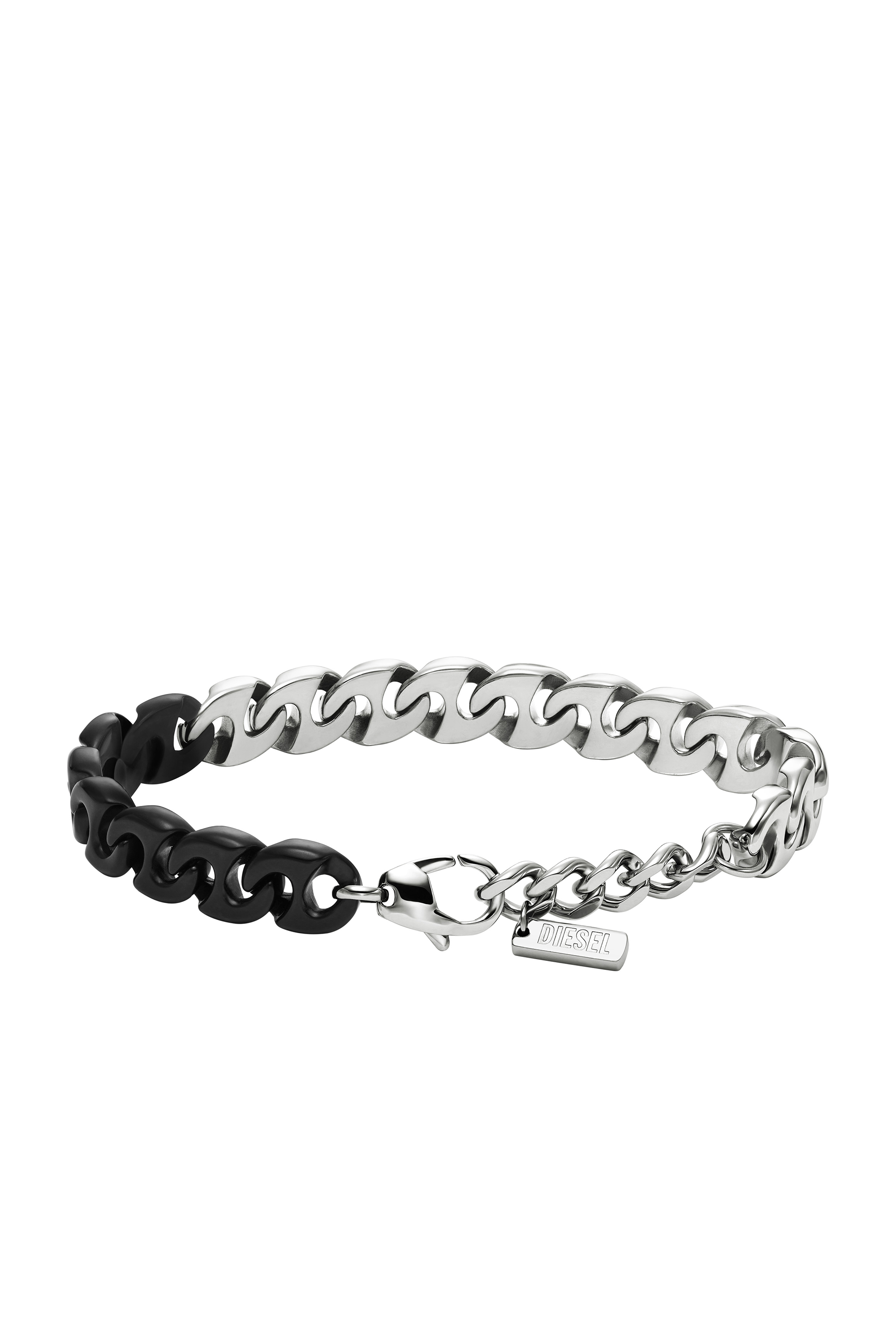 Diesel - DX1529931, Pulsera de cadena de acero inoxidable en dos tonos Unisex in Plateado - 2