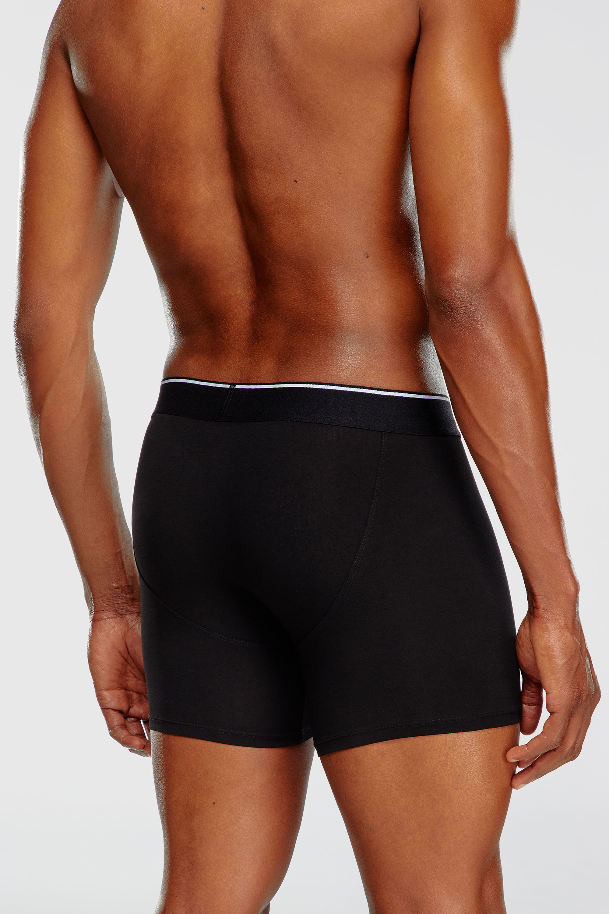 Diesel - UMBX-SEBASTIANTHREEPAC, Paquete de tres b&oacute;xers ajustados largos lisos Hombre in Negro - 4
