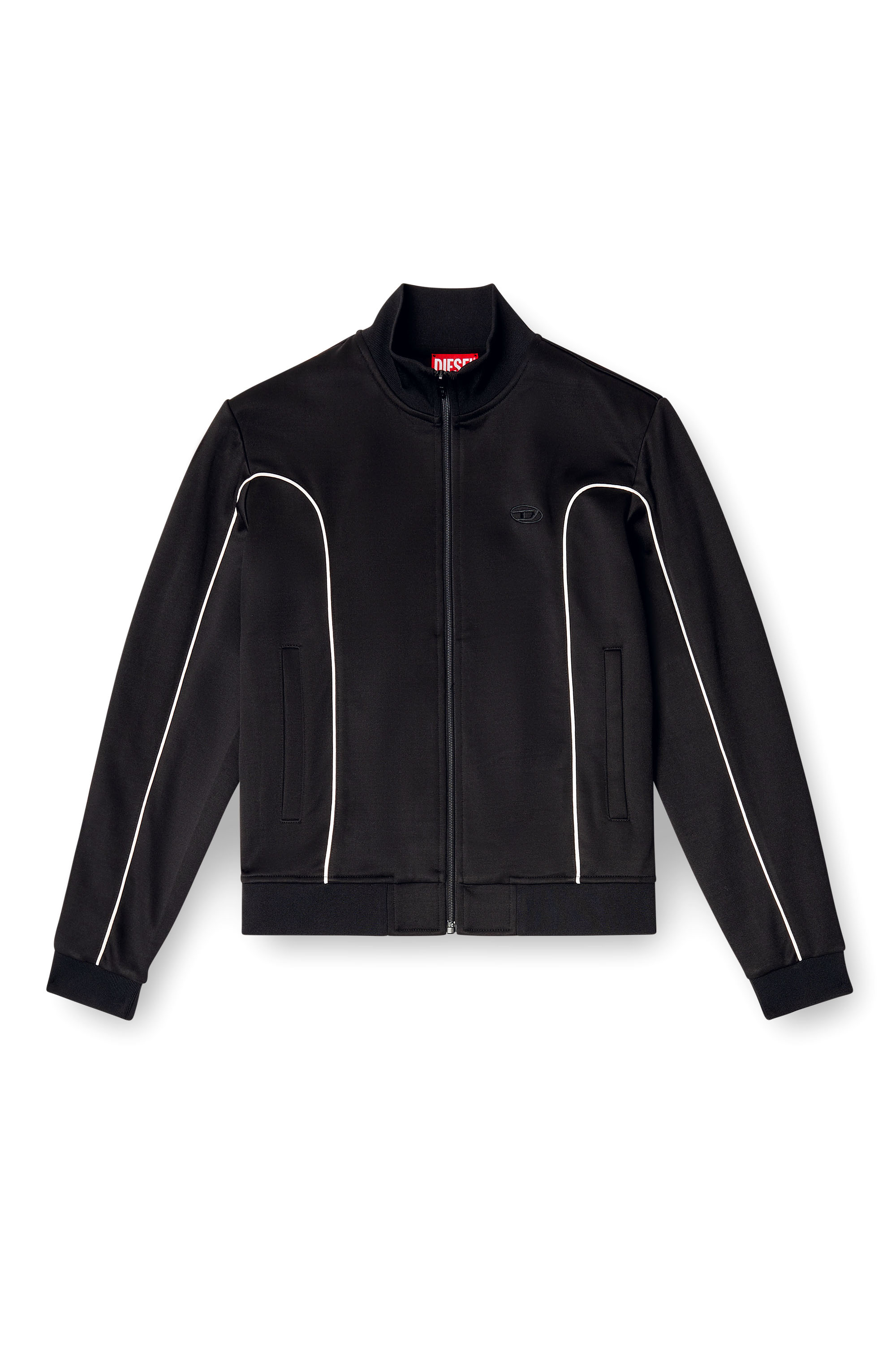 Diesel - F-LOCKING-OD, Chaqueta tipo sudadera con ribete en contraste Mujer in Multicolor - 3