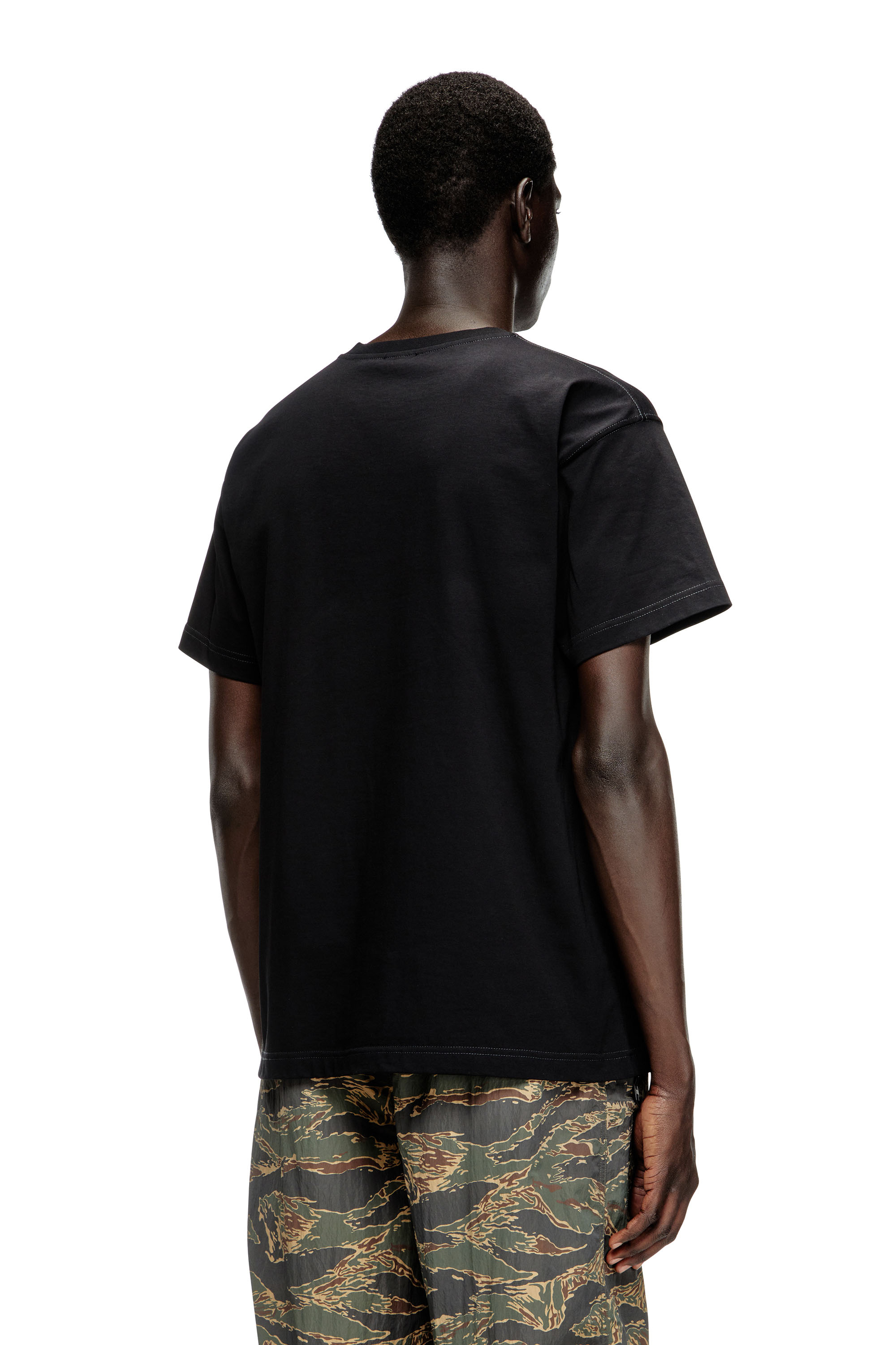 Diesel - T-NORM-T11, Camiseta con logotipo Oval D Hombre in Negro - 4