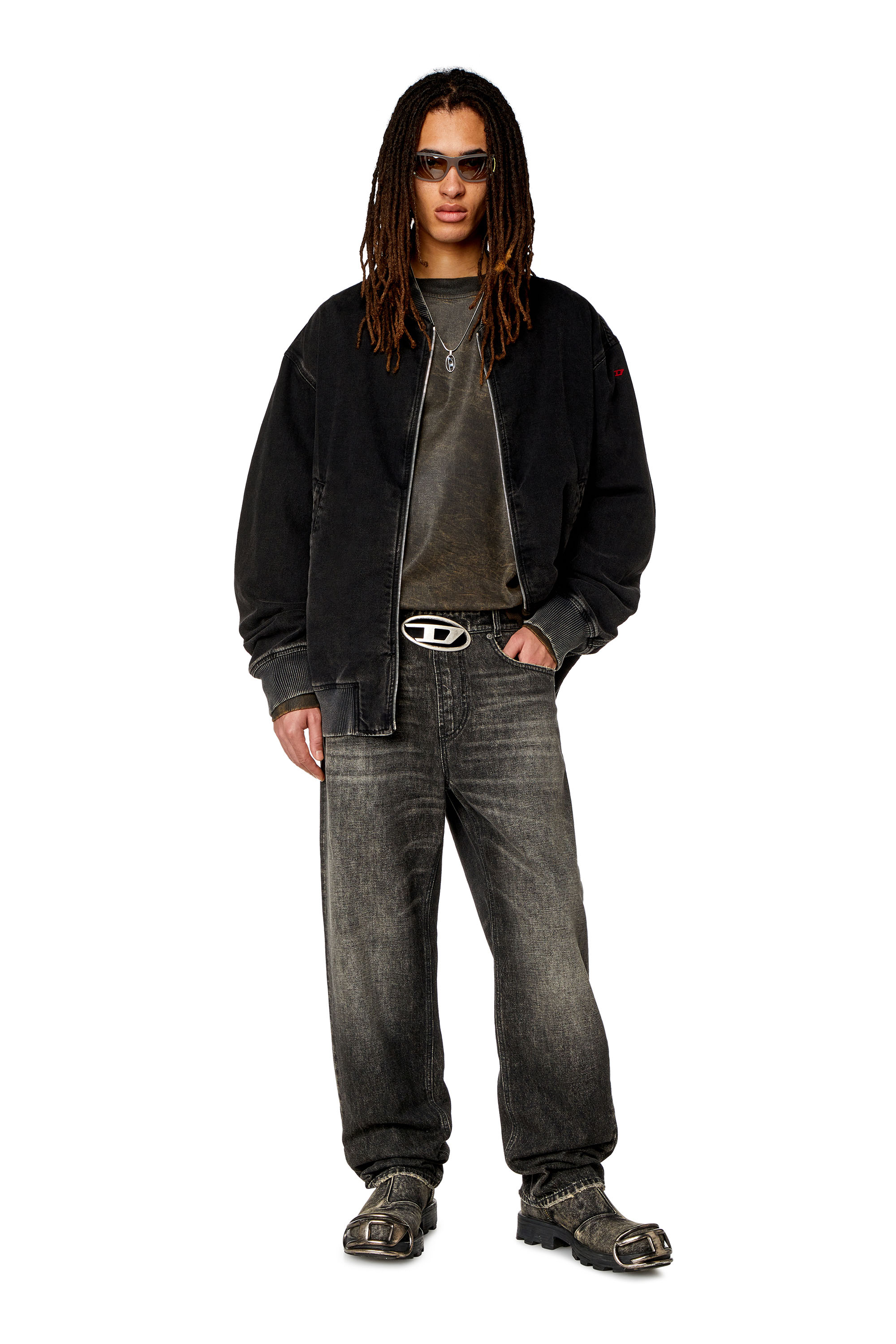 Diesel - Straight Jeans 2010 D-Macs 0JGAE, Negro/Gris oscuro - Image 1