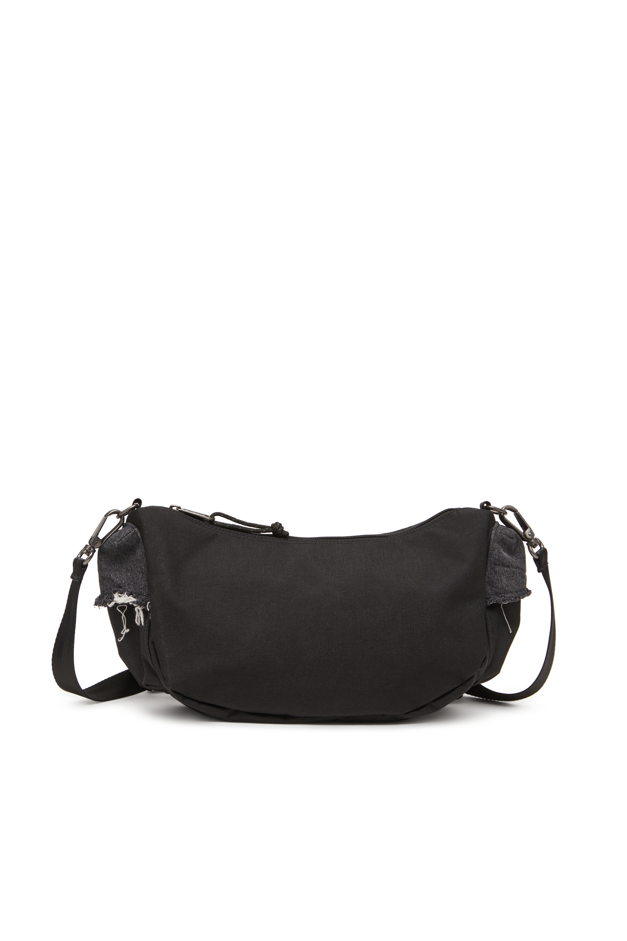 Diesel - DIESEL SHOULDER BAG, Bolso de hombro en denim destruido y CORDURA® Unisex in Negro - 3