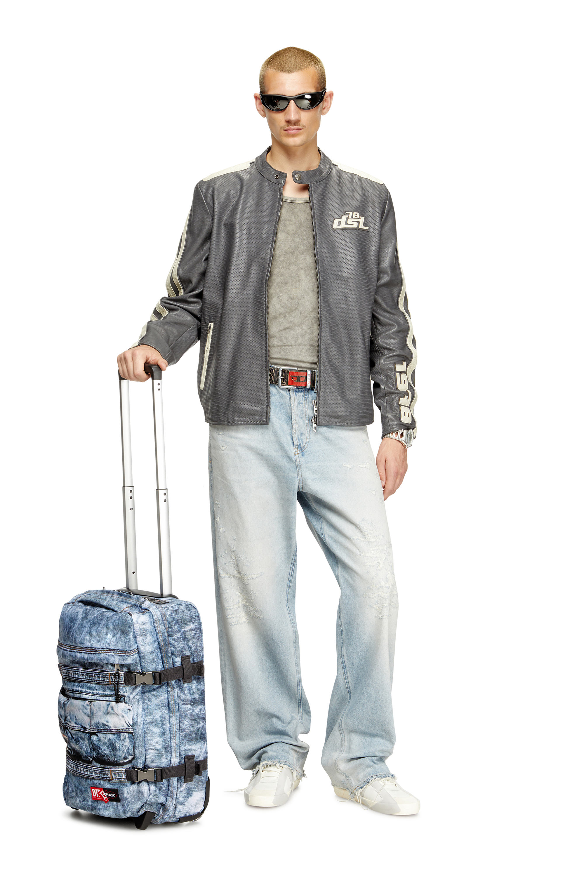 Diesel - DIESEL TRANSIT'R S, Maleta de cabina en denim trampantojo Unisex in Azul marino - 2