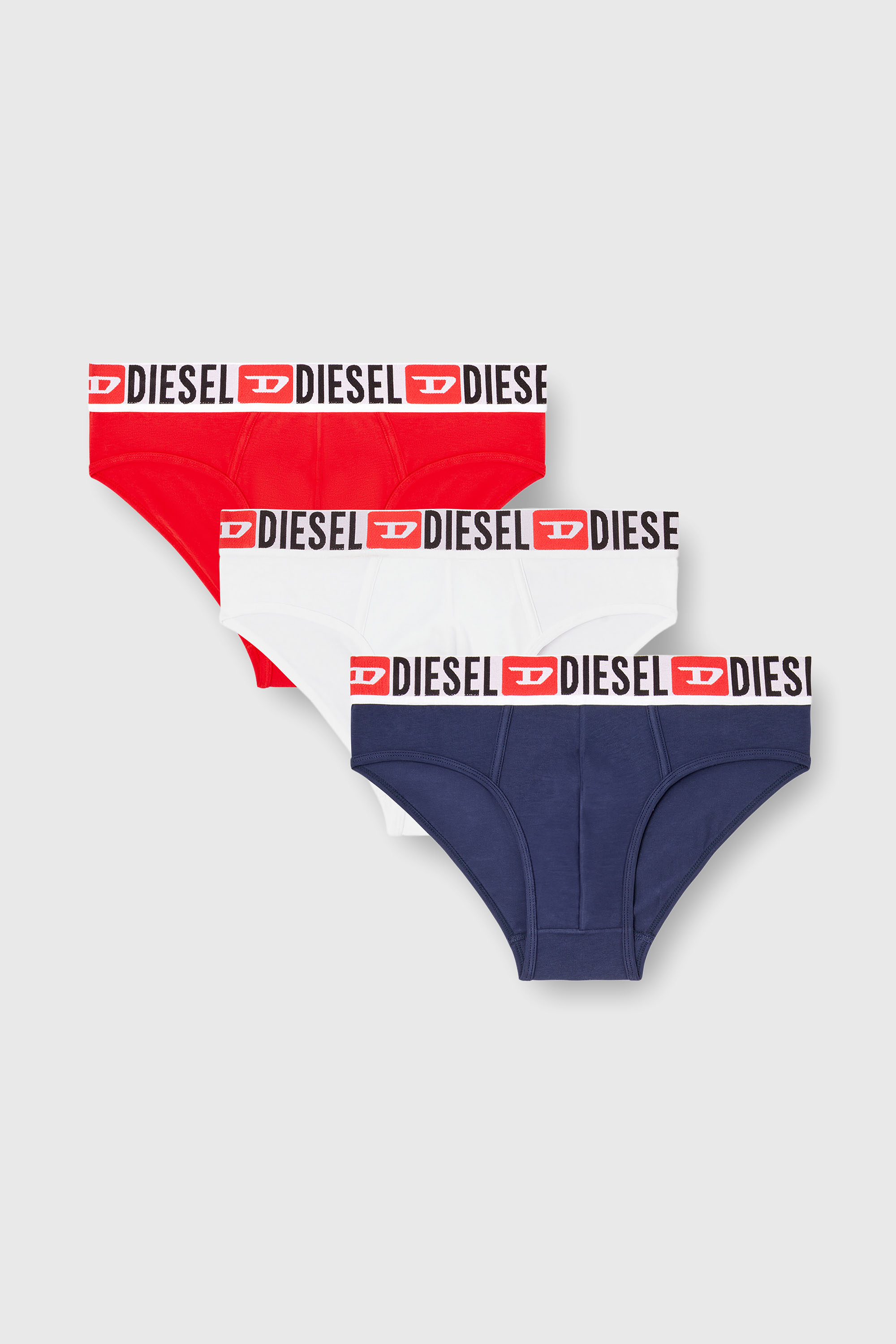 Diesel - UMBR-ANDRETHREEPACK, Paquete de tres calzoncillos de slip de color liso Hombre in Multicolor - 1