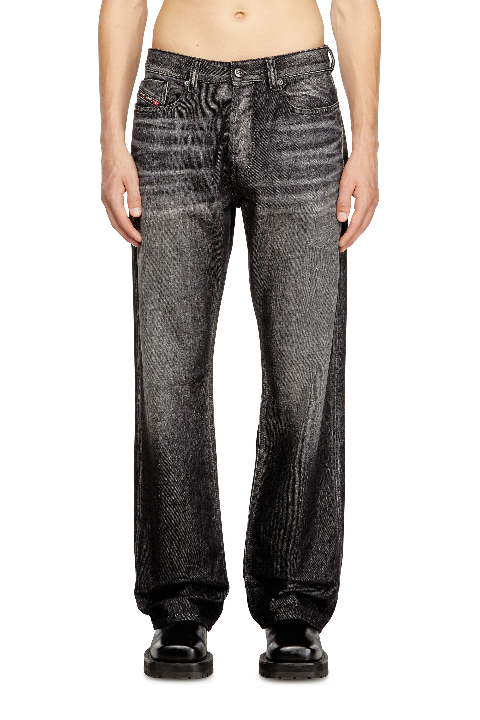 Diesel - Relaxed Jeans 1980 D-Eeper 09M63 Hombre, Negro/Gris oscuro - 1