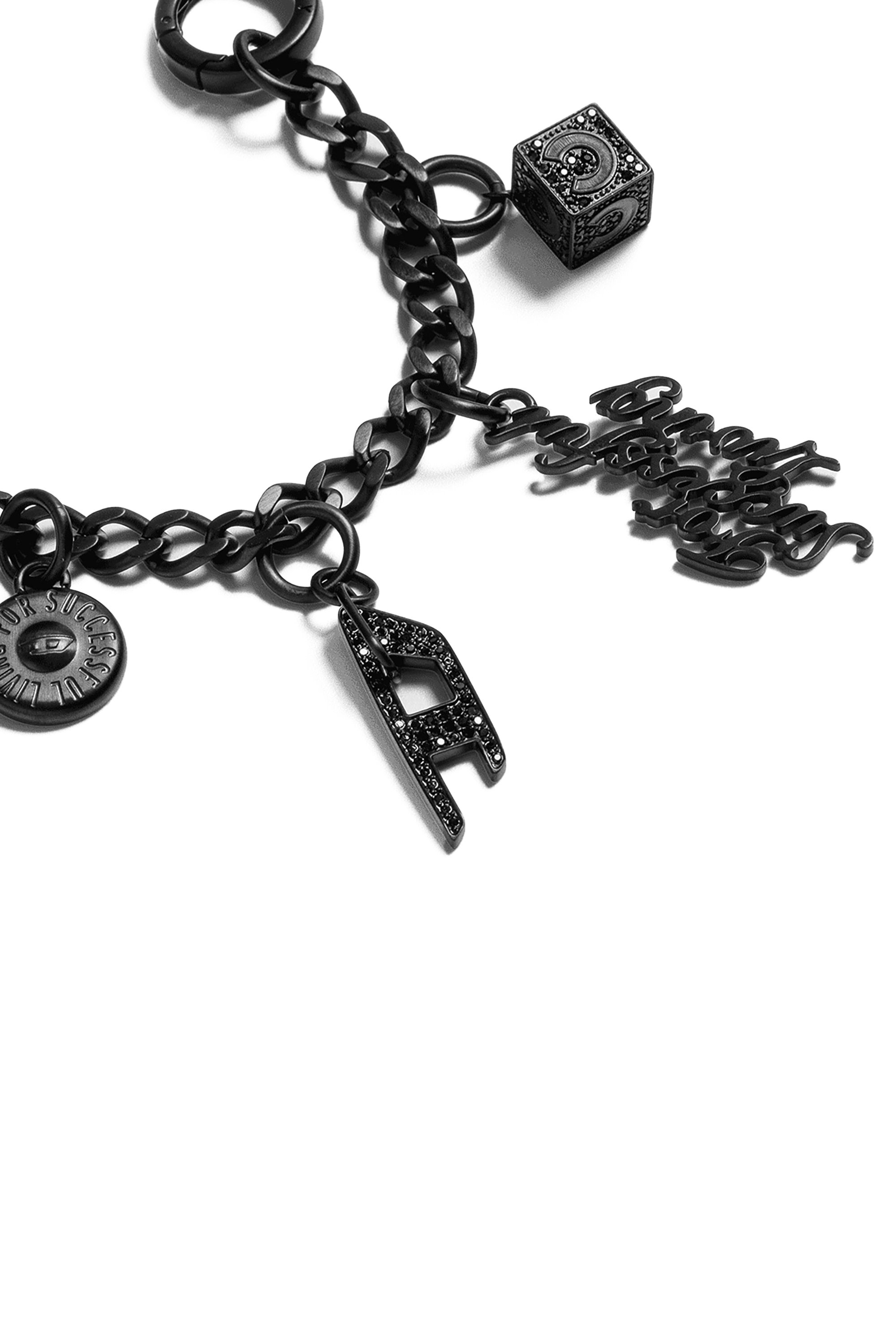 Diesel - 60374 CASETIFY  CHARMS CHAIN, Colgante Fino Plata Unisex in Negro - 2