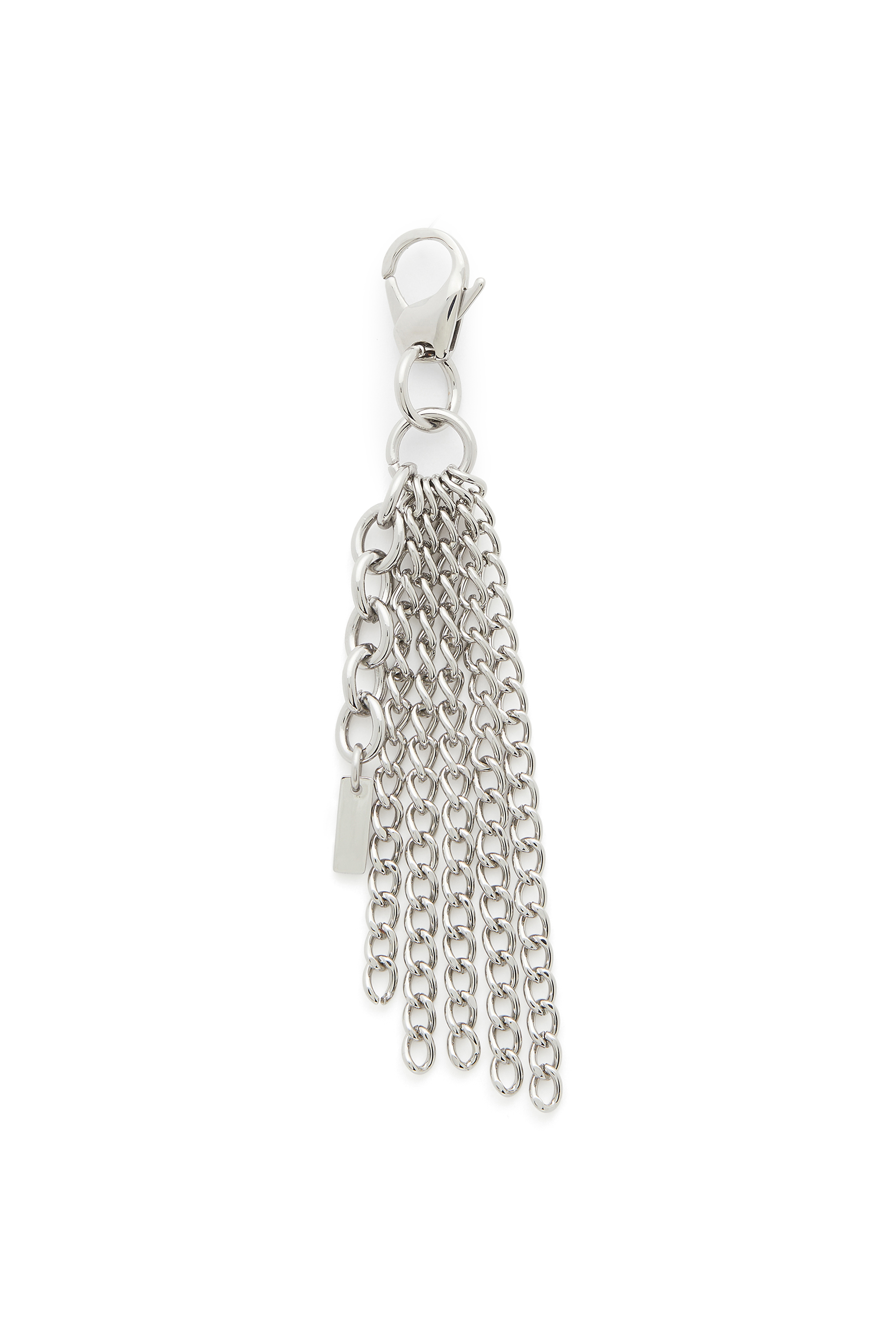 Diesel - CHARM-MULTI CHAIN, Llavero met&aacute;lico con flecos de cadena Mujer in Plateado - 2