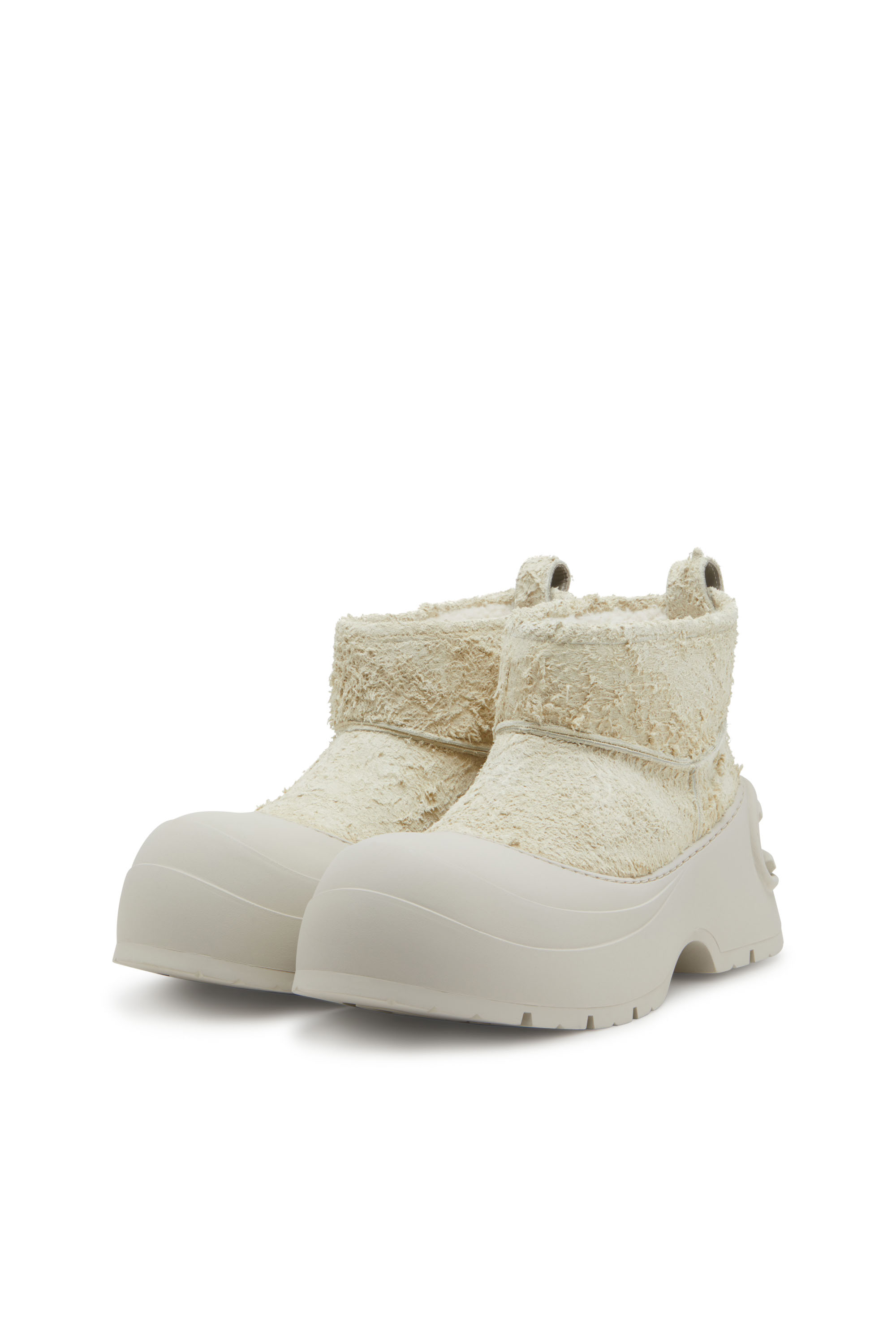 Diesel - D-DONALD MONTONE, D-Donald-Botines gruesos con suela dentada Hombre in Blanco - 8