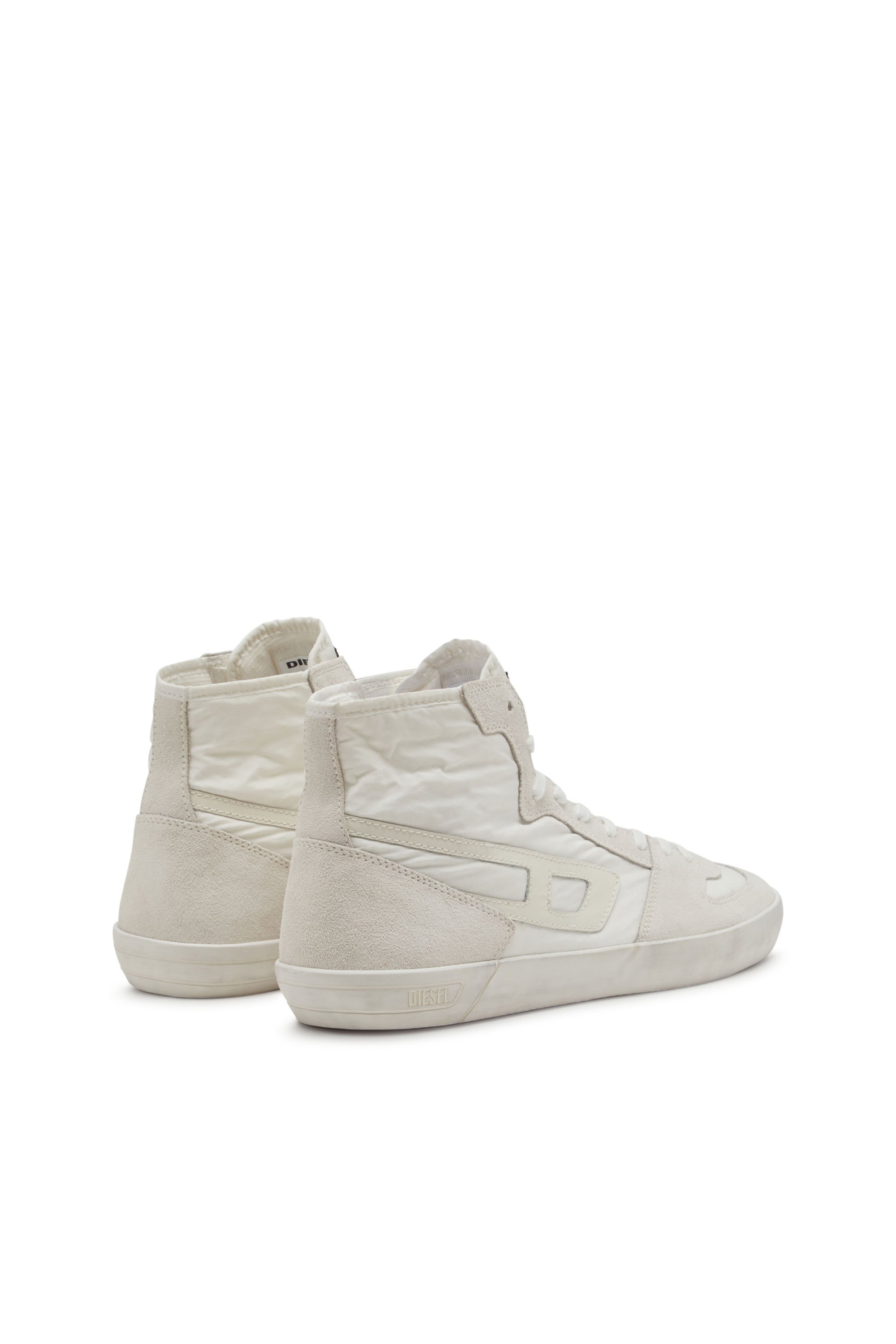 Diesel - S-LEROJI D-1 MID, S-Leroji D-Deportivas altas de ripstop acolchado y gamuza Hombre in Blanco - 3