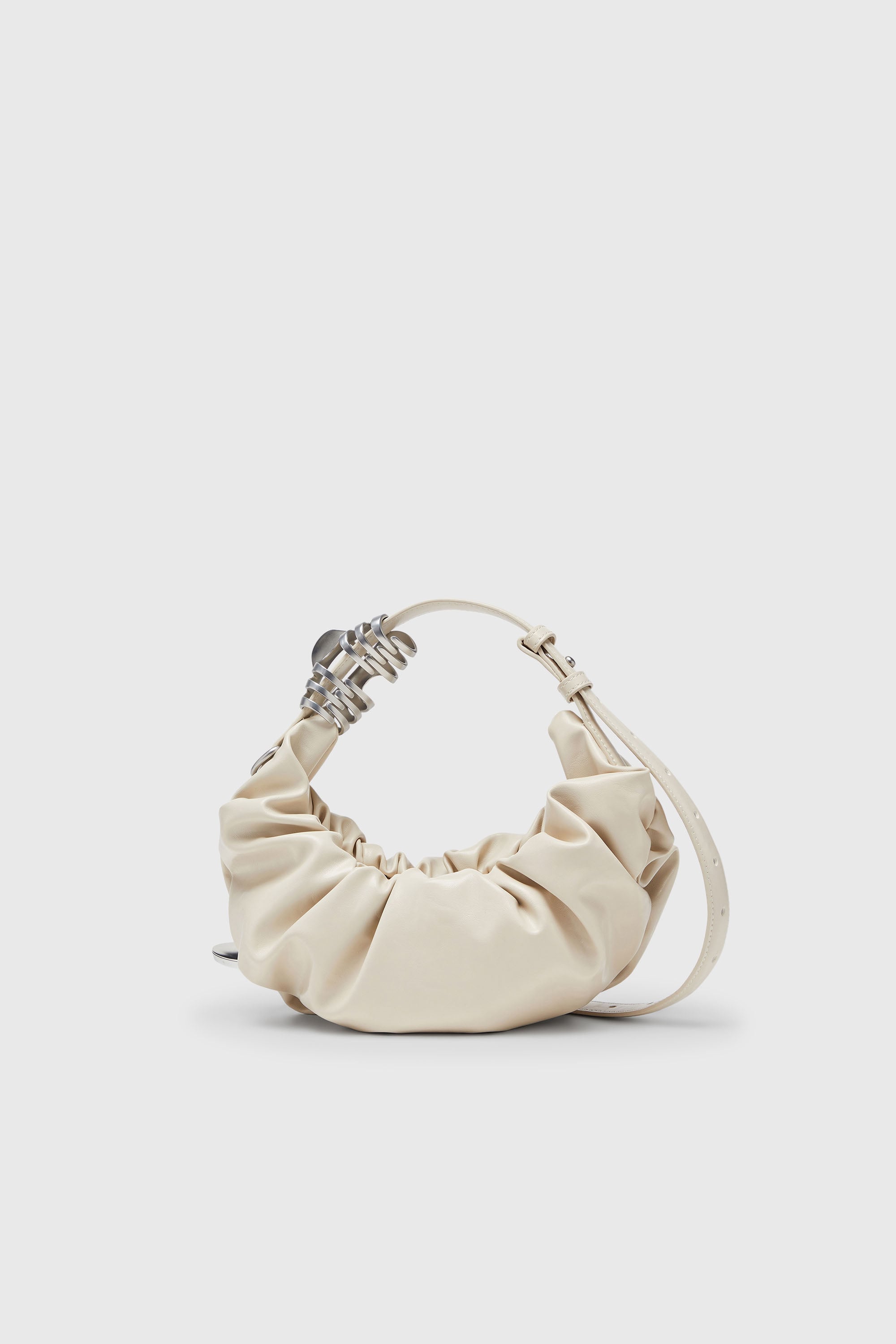 Diesel - GRAB-D HOBO S, Grab-D-Bolso hobo peque&ntilde;o arrugado Mujer in Blanco - 2