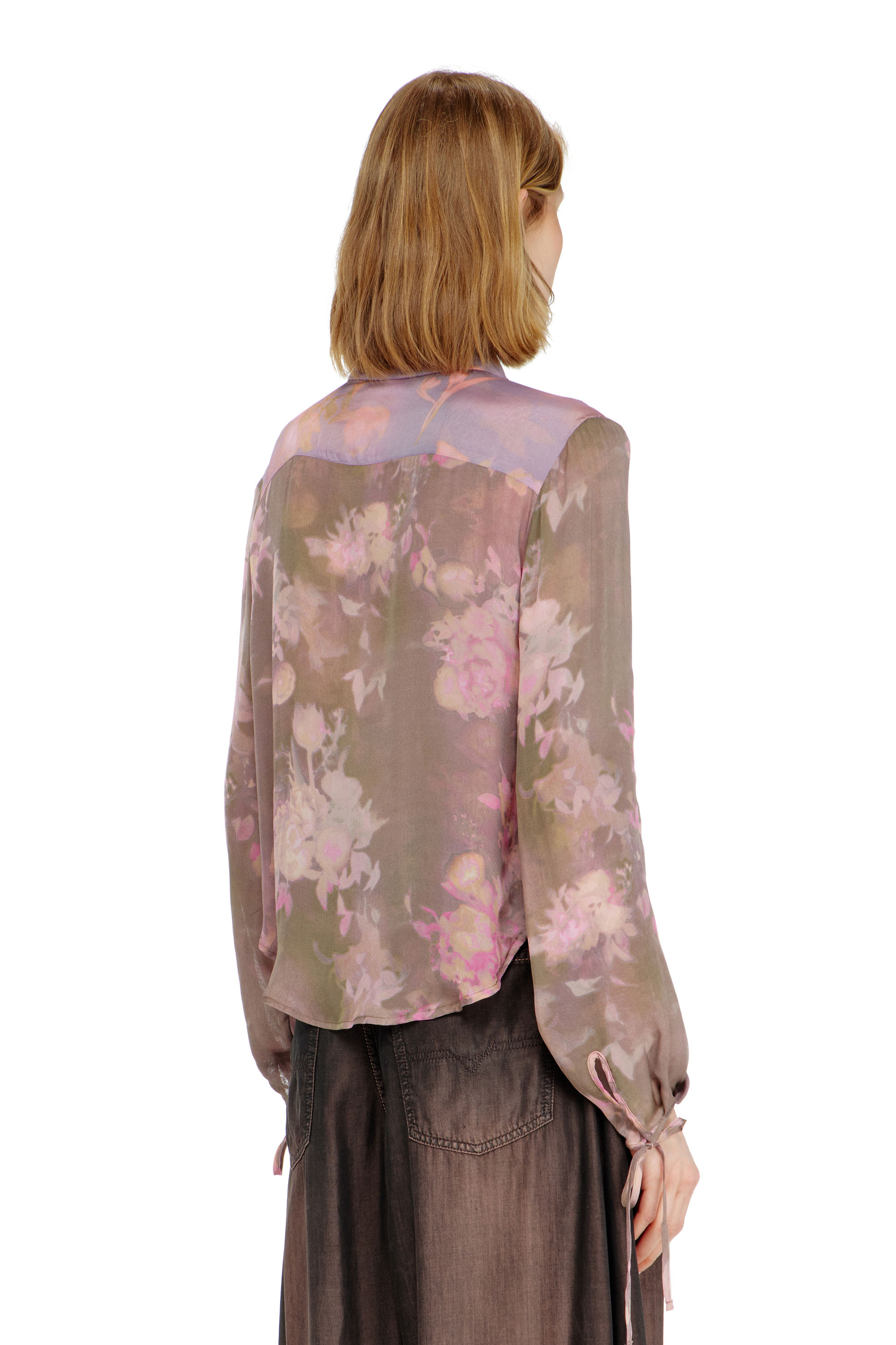 Diesel - C-LEVER, Camisa de gasa con estampado floral all-over Mujer in ToBeDefined - 4