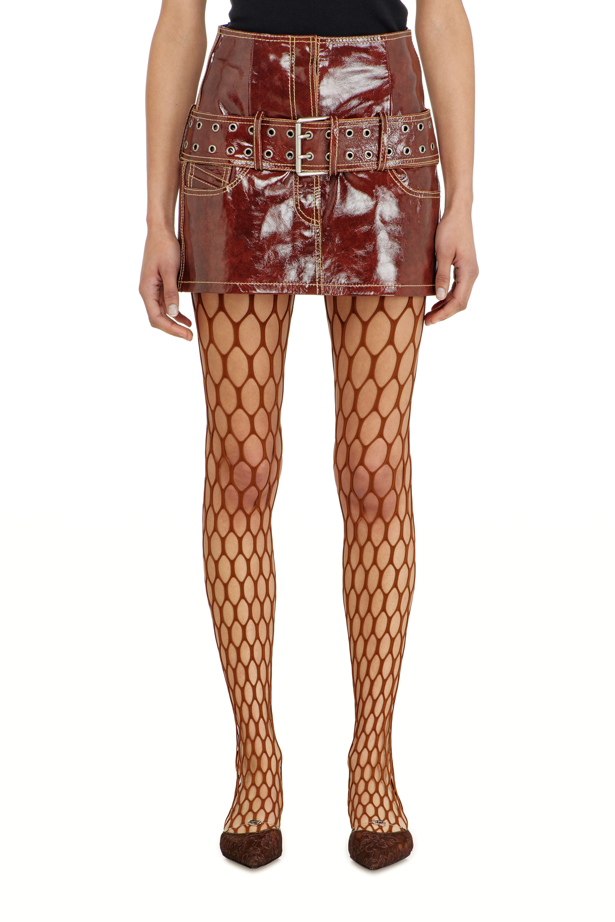 Diesel - L-EVANT, Falda mini de charol con cintur&oacute;n Mujer in ToBeDefined - 2