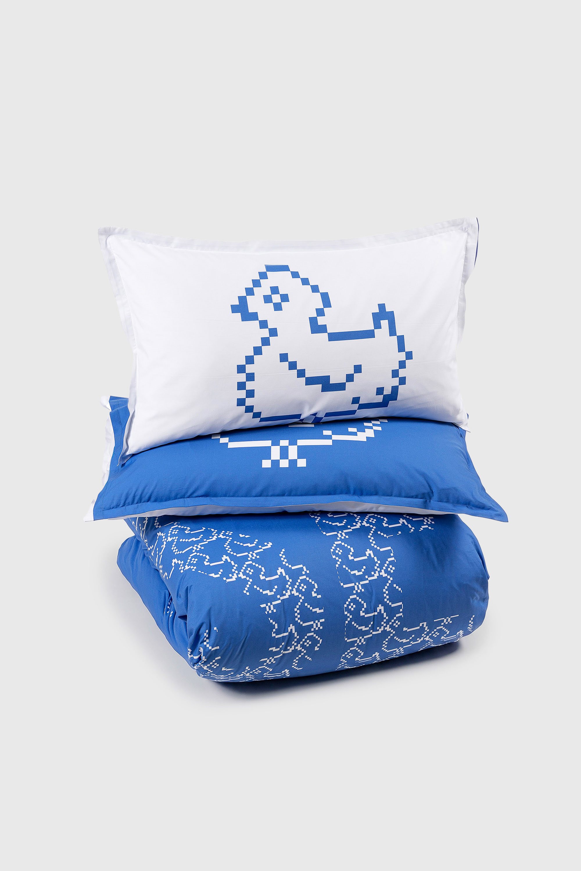 Diesel - 1018141  PIXEL DUCKS BLUE PERCALE DUVET, Juego de funda n&oacute;rdica de percal para cama queen size Unisex in Azul marino - 2