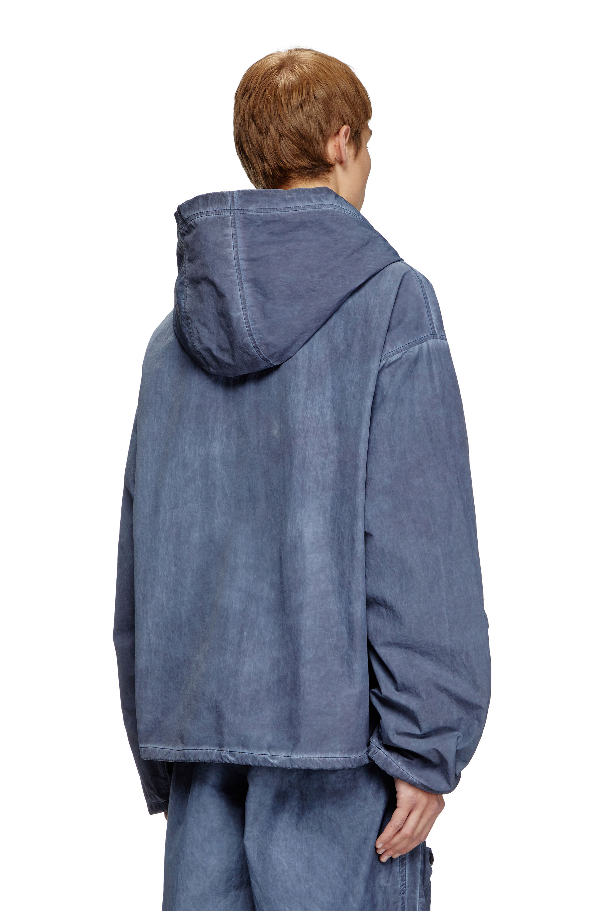 Diesel - J-NOODE-A, Man's Packable hooded anorak jacket in Blue - 4