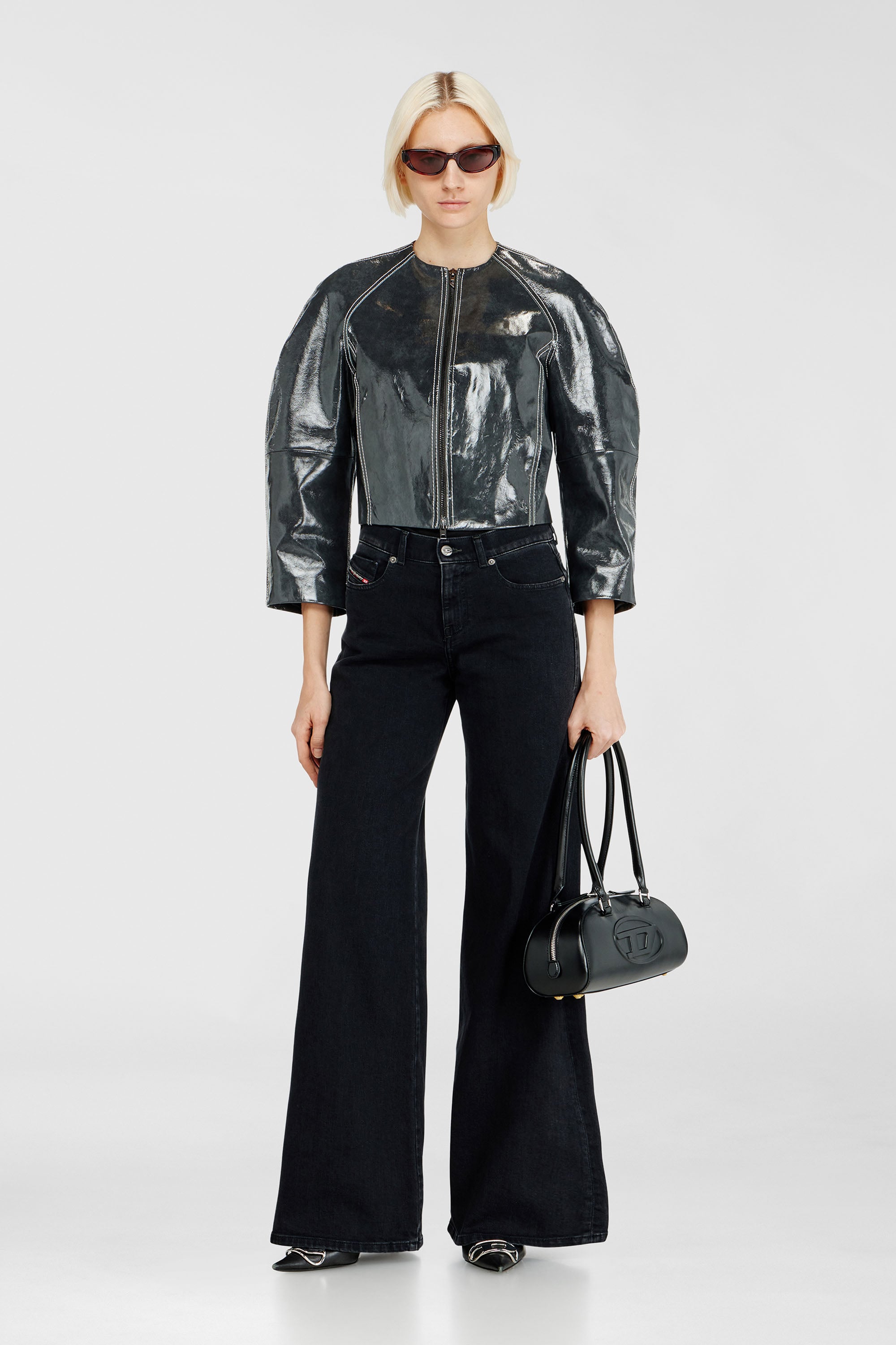 Diesel - Flare Jeans 1978 D-Akemi 09N89 Mujer, Negro/Gris oscuro - 1