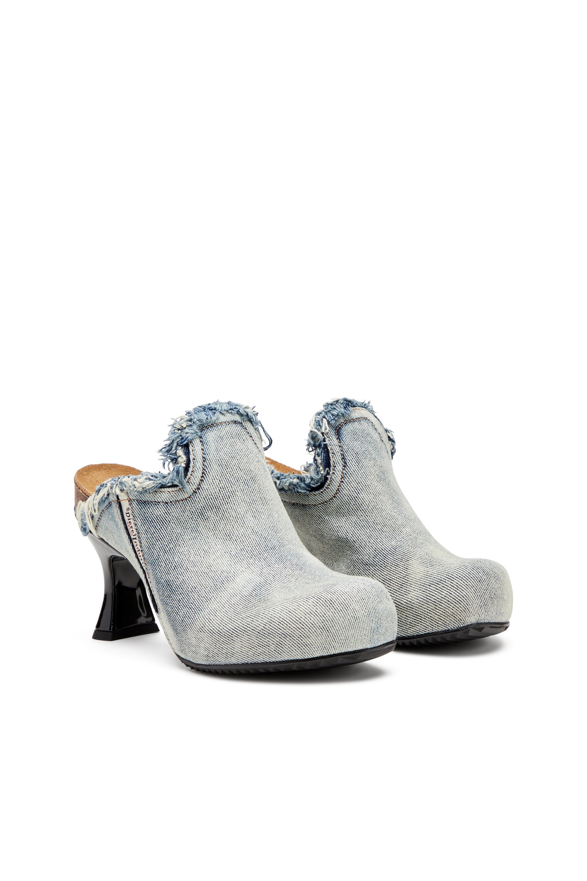 Diesel - D-WOODSTOCK ML W, Zapatos destalonados de denim deshilachado Mujer in Azul marino - 2