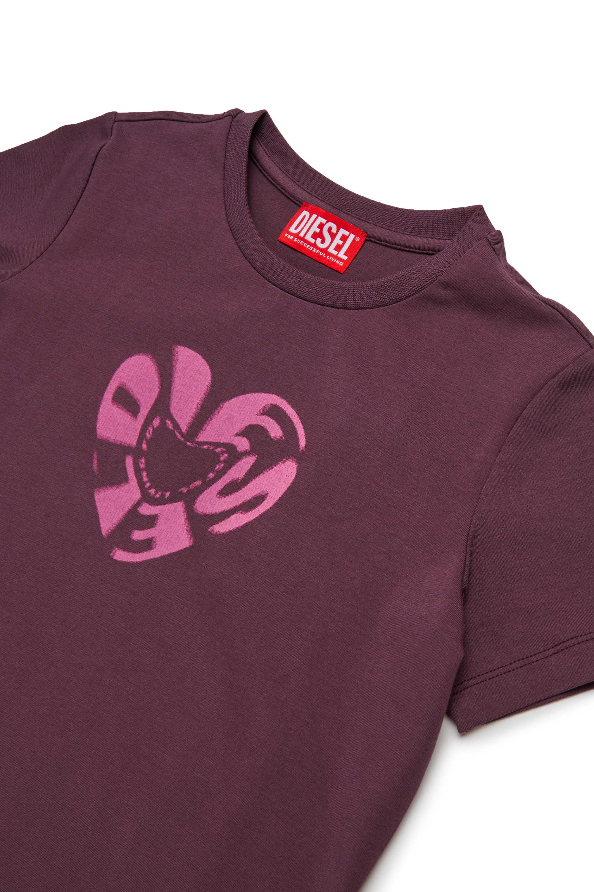 Diesel - TIPRID, Camiseta de algodón con estampado gráfico Mujer in Morado - 3