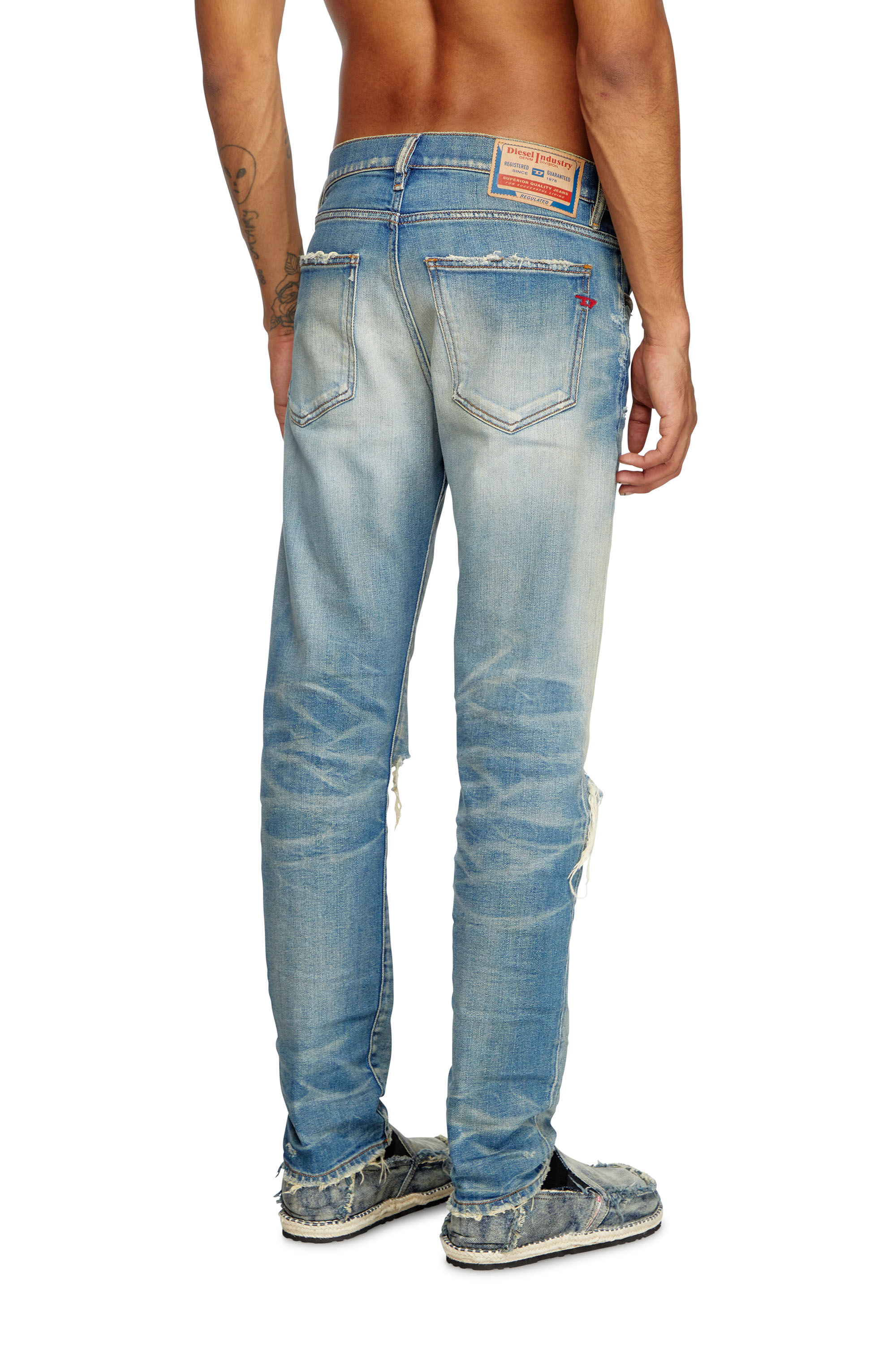 Diesel - Slim Jeans 2019 D-Strukt 09L28 Hombre, Azul medio - 4