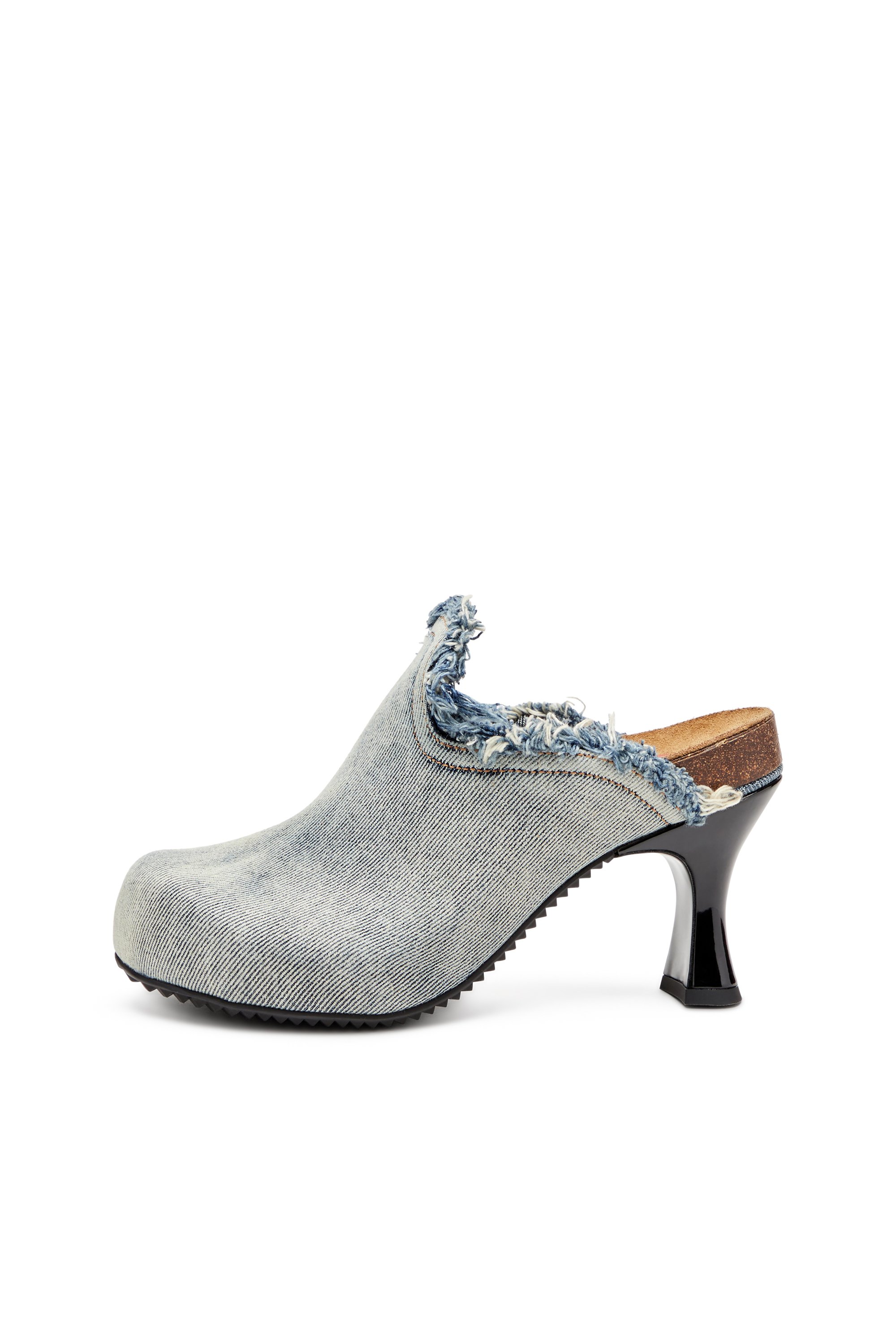 Diesel - D-WOODSTOCK ML W, Zapatos destalonados de denim deshilachado Mujer in Azul marino - 7