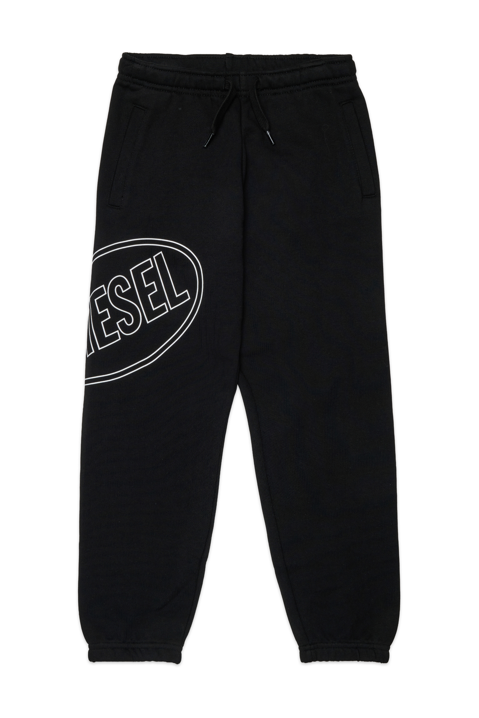 Diesel - PCIRCLE, Pantalones de ch&aacute;ndal con estampado lateral Hombre in Negro - 1