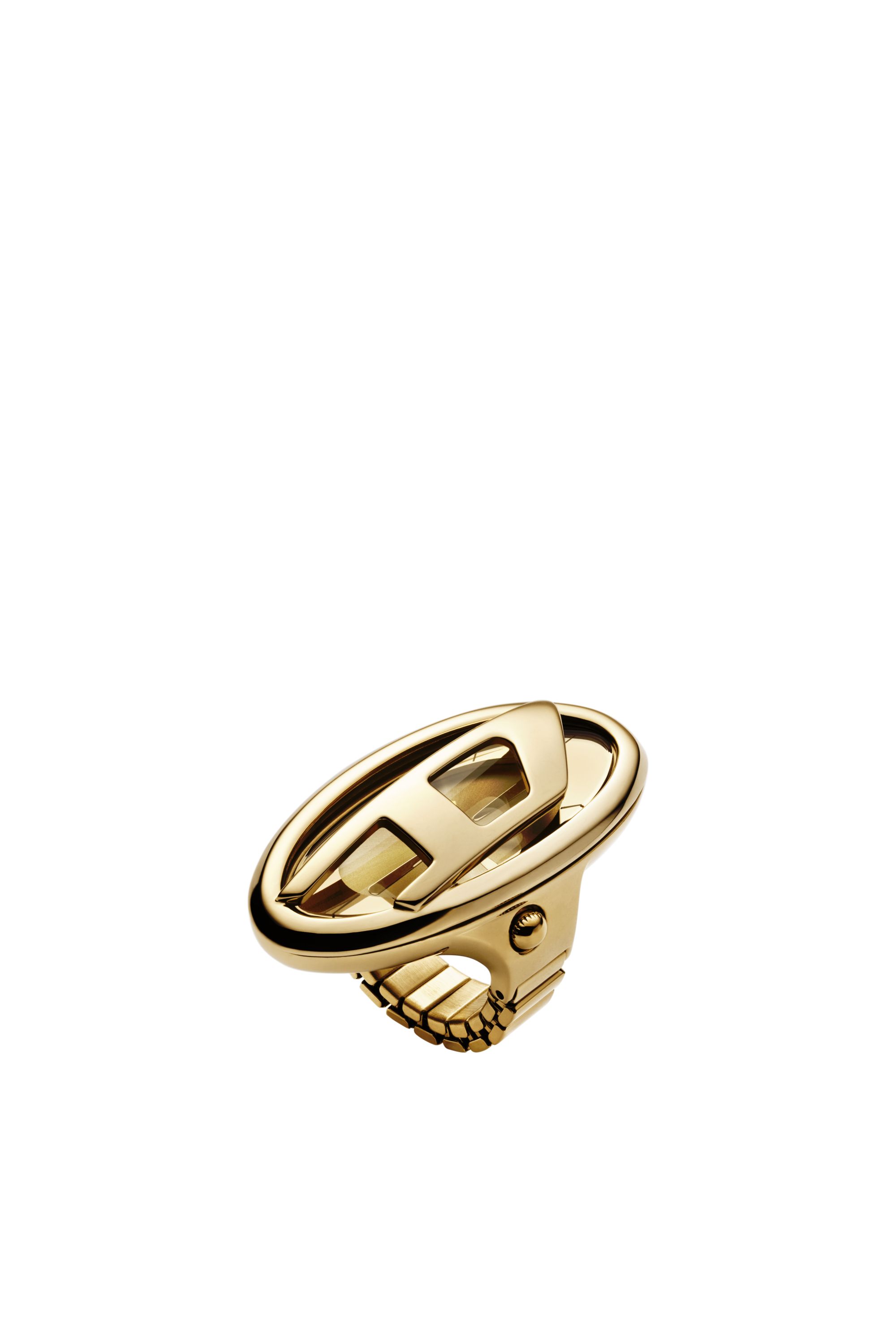 Diesel - DZ5626 WATCH, Anillo reloj D-Era de acero inoxidable en tono dorado Mujer in Dorado - 1