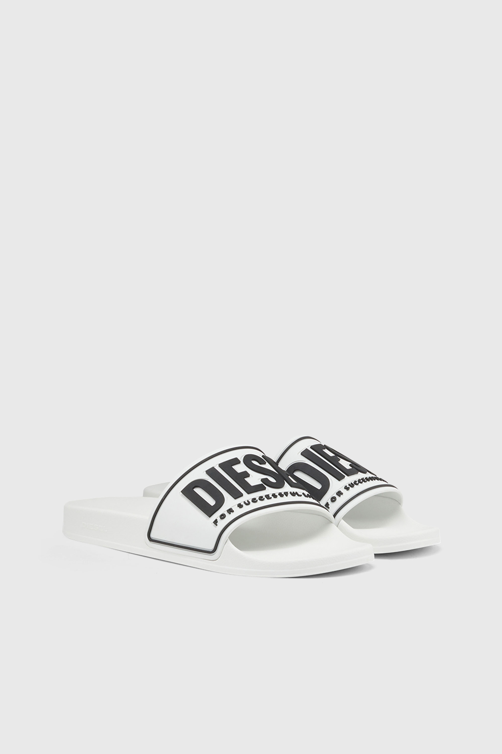 Diesel - SA-MAYEMI CC W, Sa-Mayemi-Chanclas de goma con el logotipo bordado Mujer in Blanco - 2