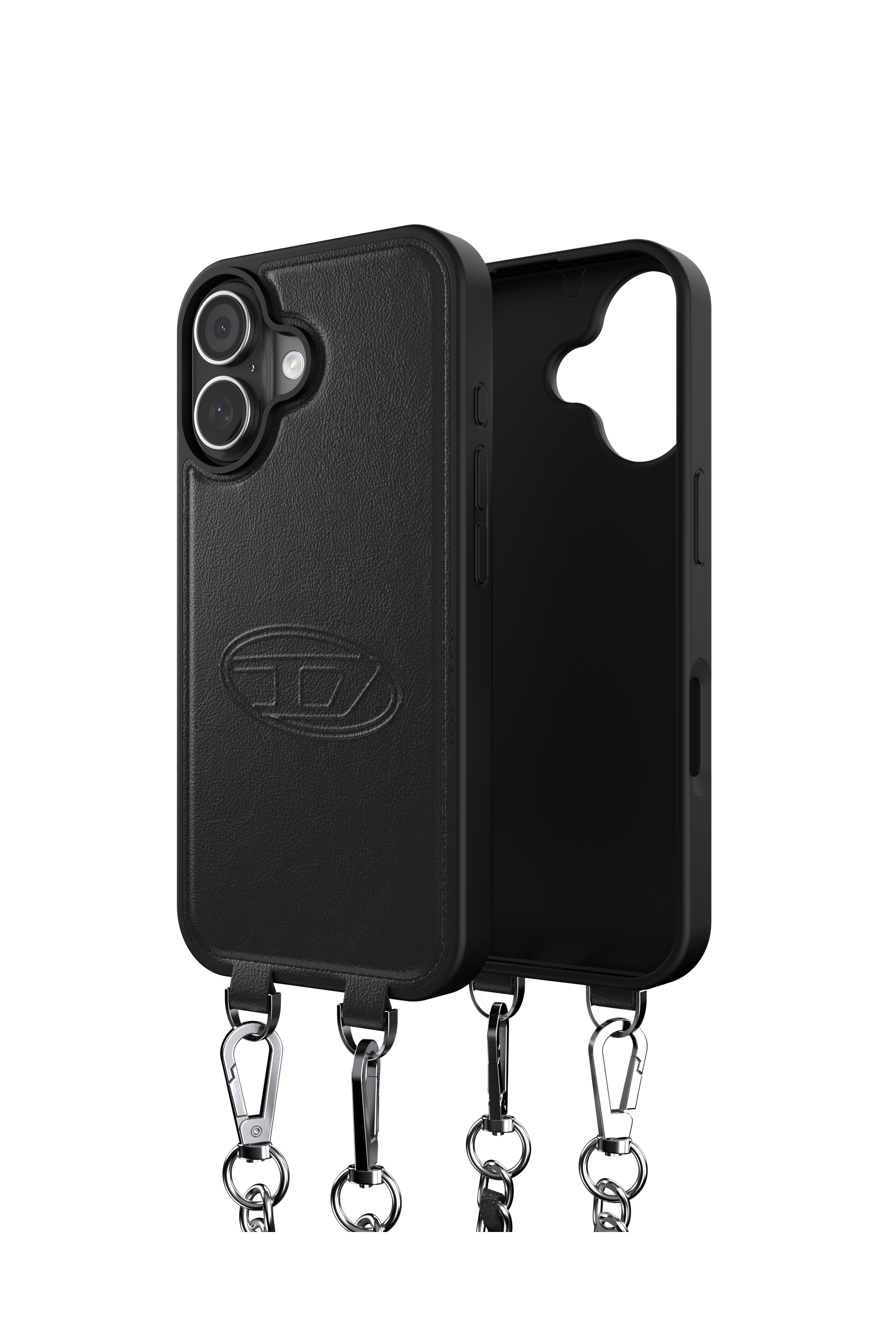 Diesel - 60661 MOULDED CASE, Funda Oval D con correa de mu&ntilde;eca y MagSafe para iPhone 17 Unisex in Negro - 1