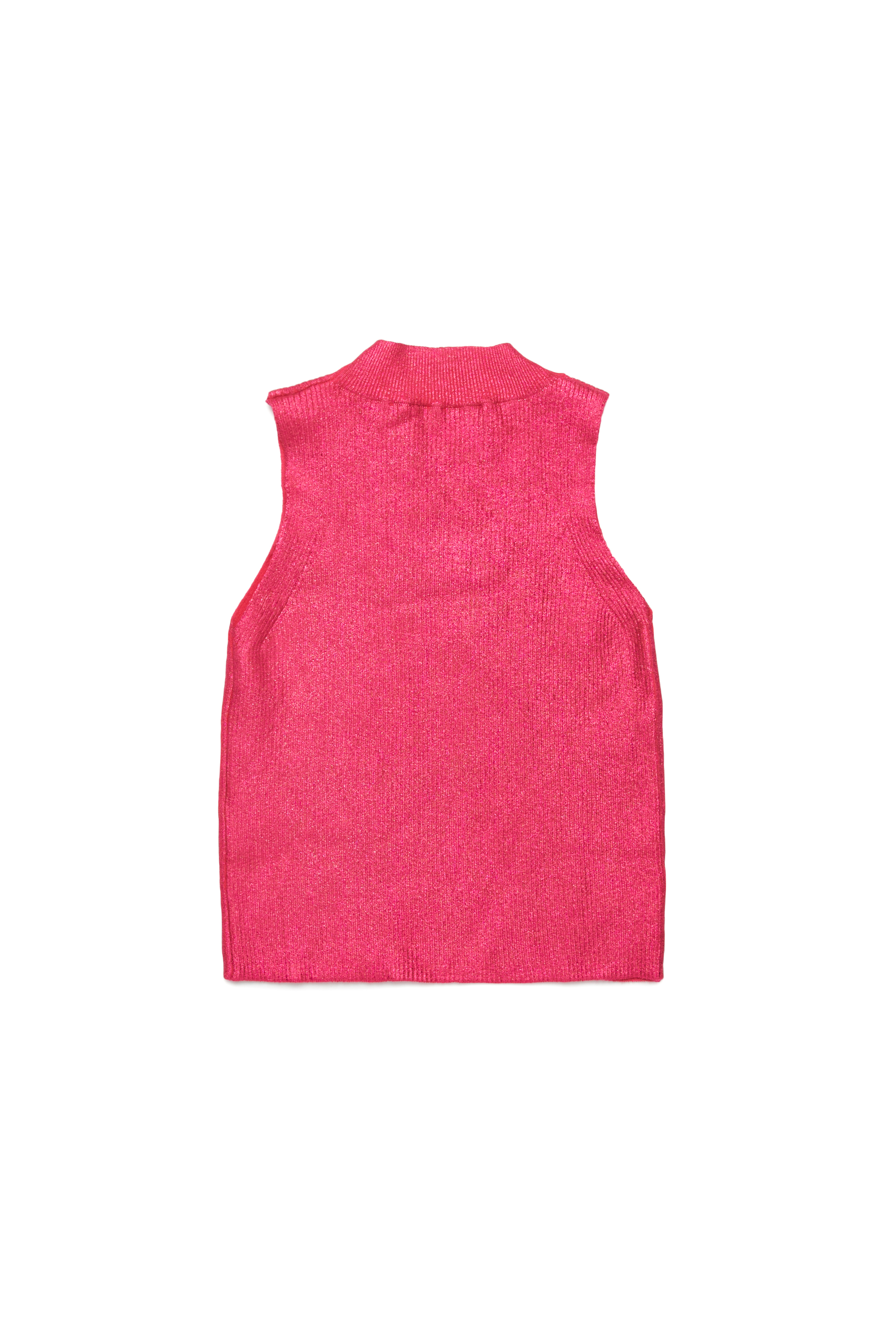 Diesel - KMONERVAXTOP, Camiseta con tirantes de tejido en canalé metálico Mujer in Rosa - 2