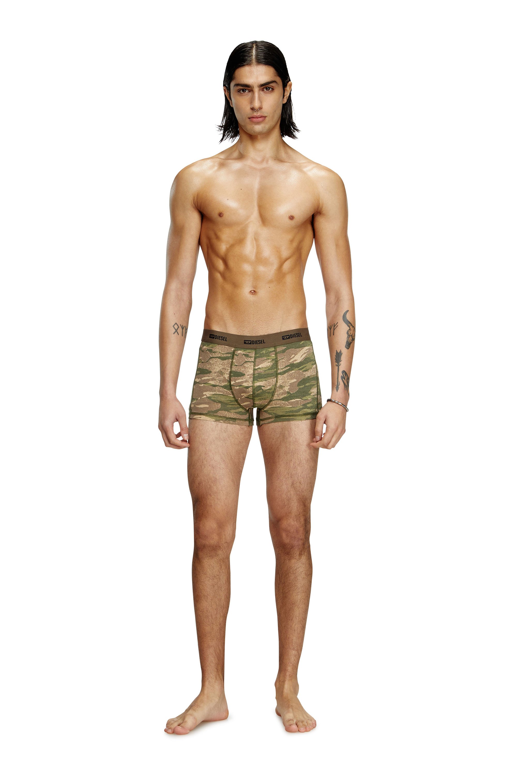 Diesel - DAMIEN-UTLT-3PACK, Paquete de 3 bóxers lisos y de camuflaje Hombre in Multicolor - 3