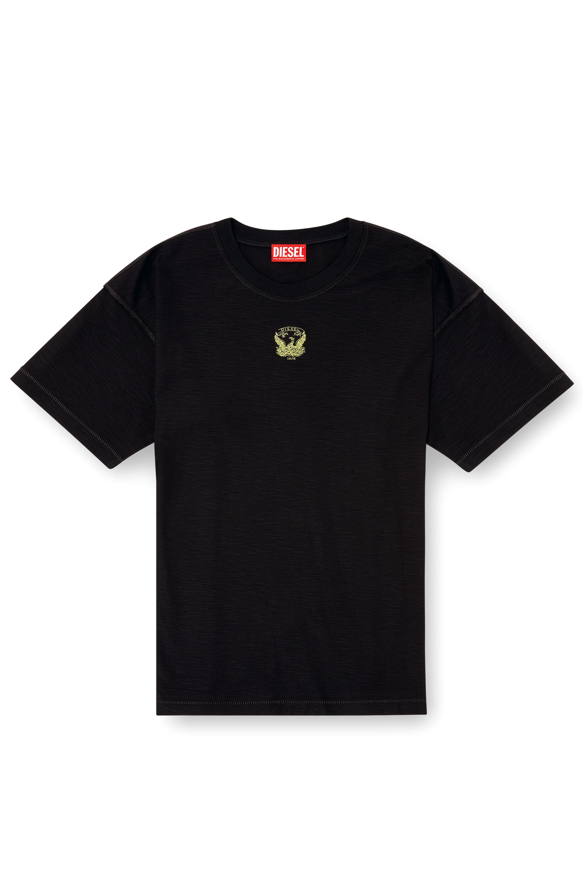 Diesel - T-NORM-T13, Sudadera con ave fénix bordada Hombre in Negro - 3