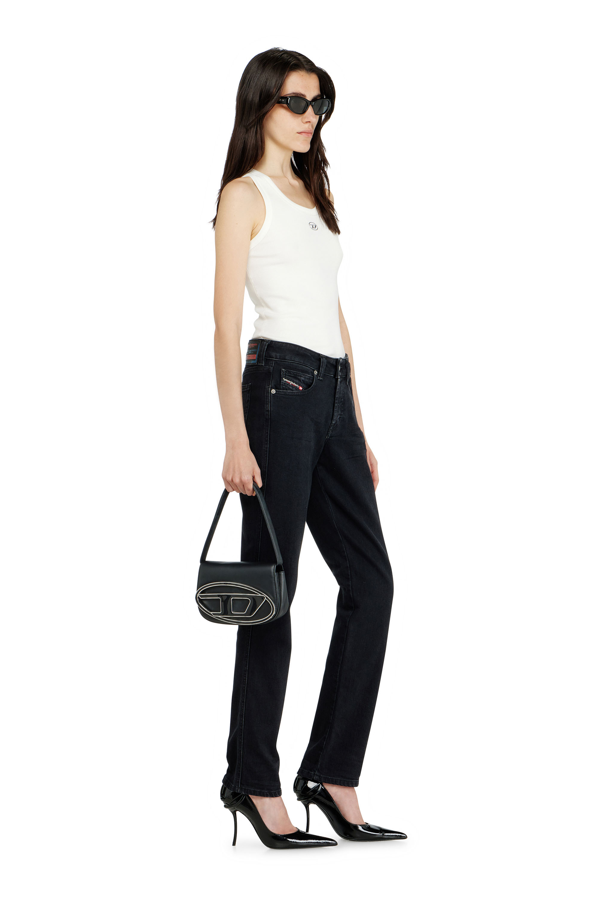 Diesel - Slim Jeans 1992 D-Jiann 09N89 Mujer, Negro/Gris oscuro - 2