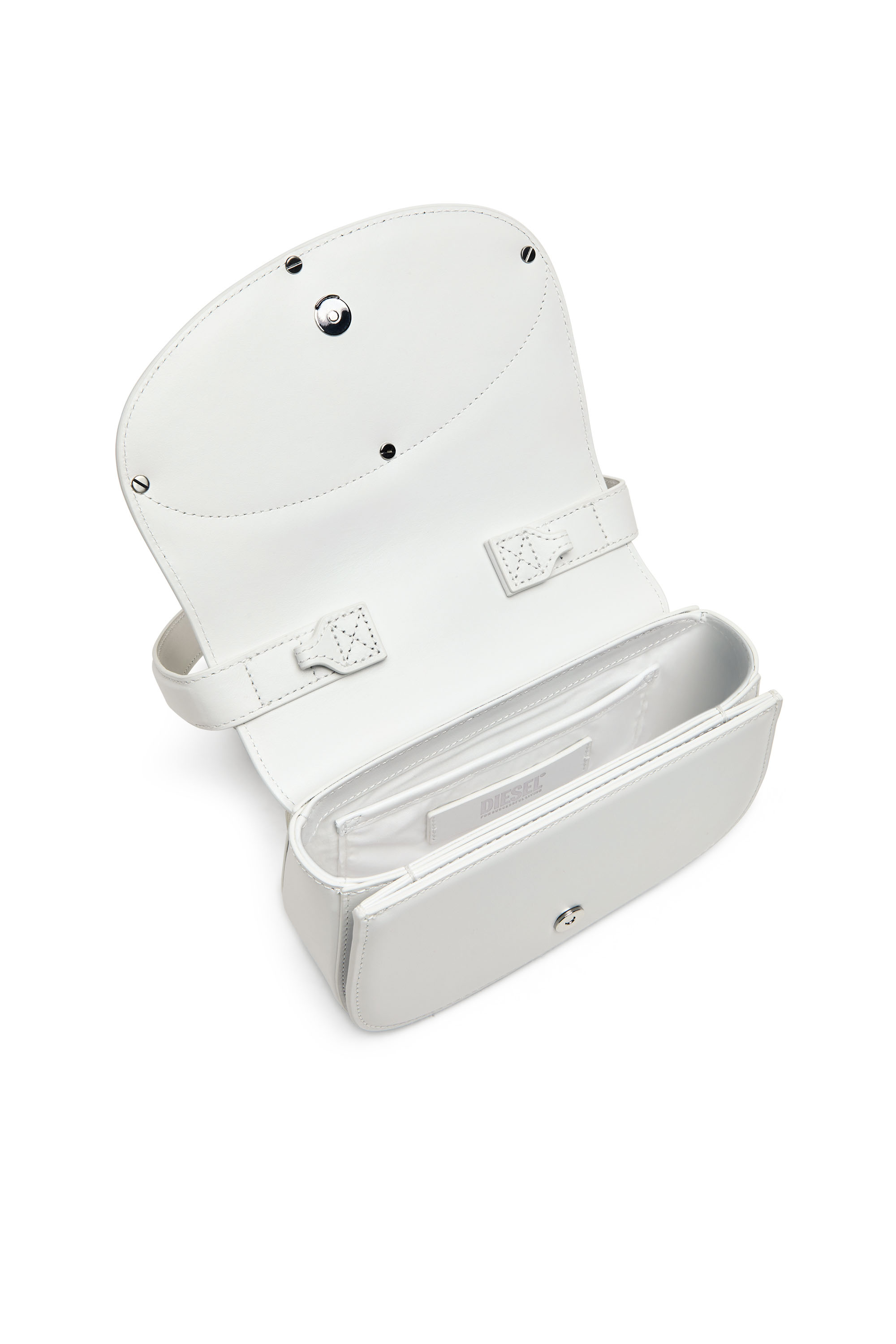 Diesel - 1DR, 1DR-Bolso icónico de hombro de cuero napa Mujer in Blanco - 3