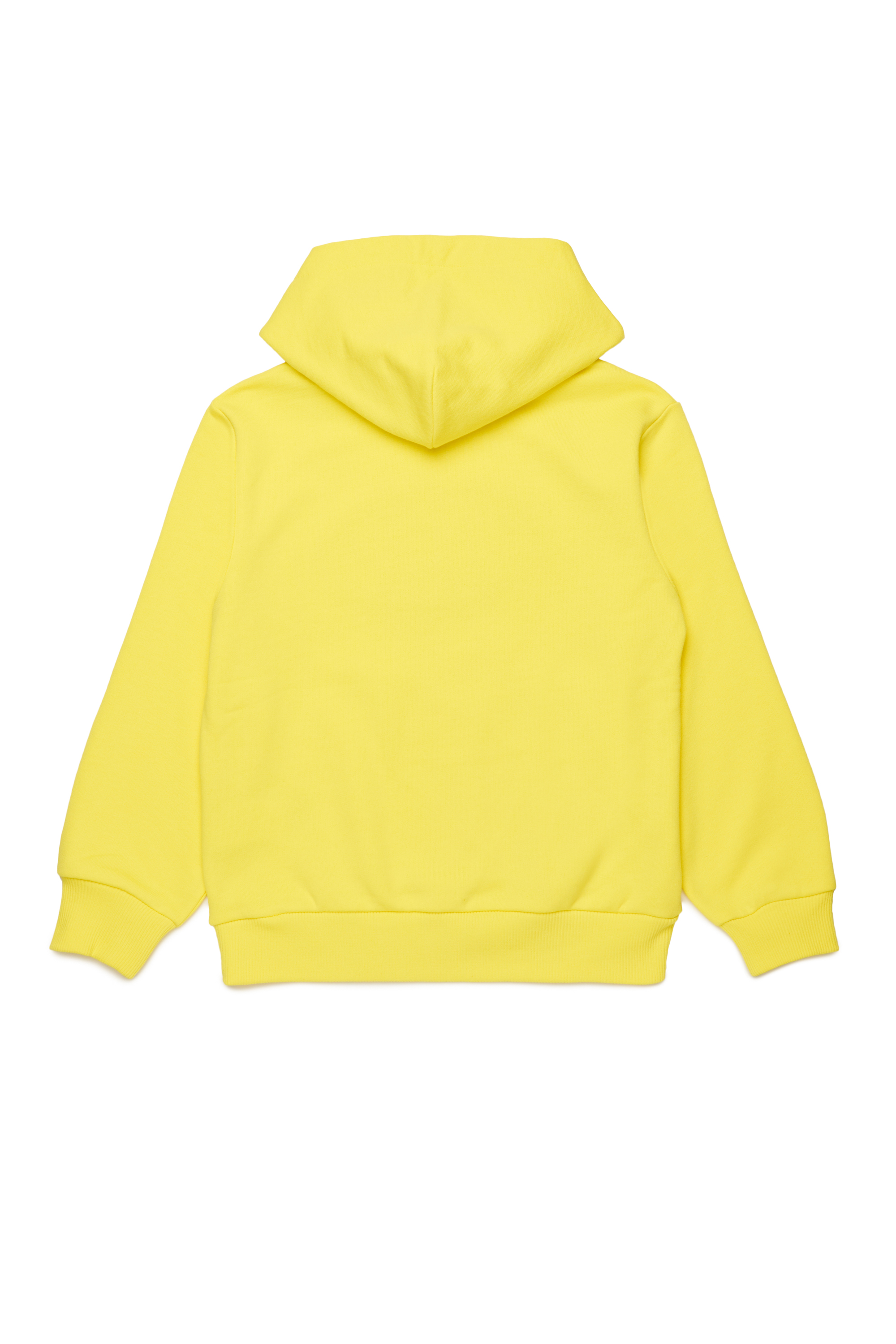 Diesel - SBIGOVALHOOD OVER, Sudadera con capucha y logotipo Oval D en relieve Hombre in Amarillo - 2