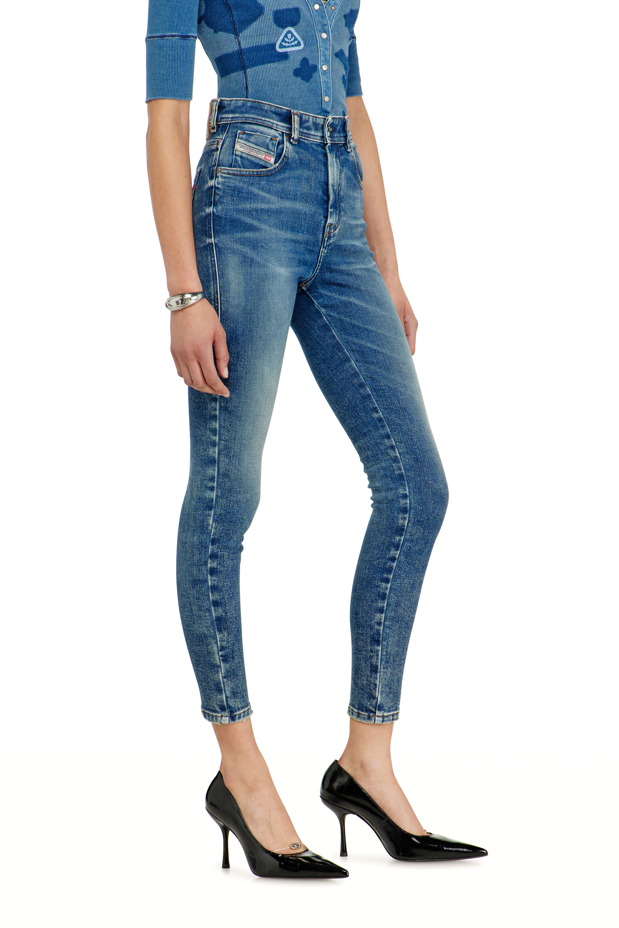 Diesel - Skinny Jeans 1984 Slandy-High 09P72 Mujer, Azul medio - 7