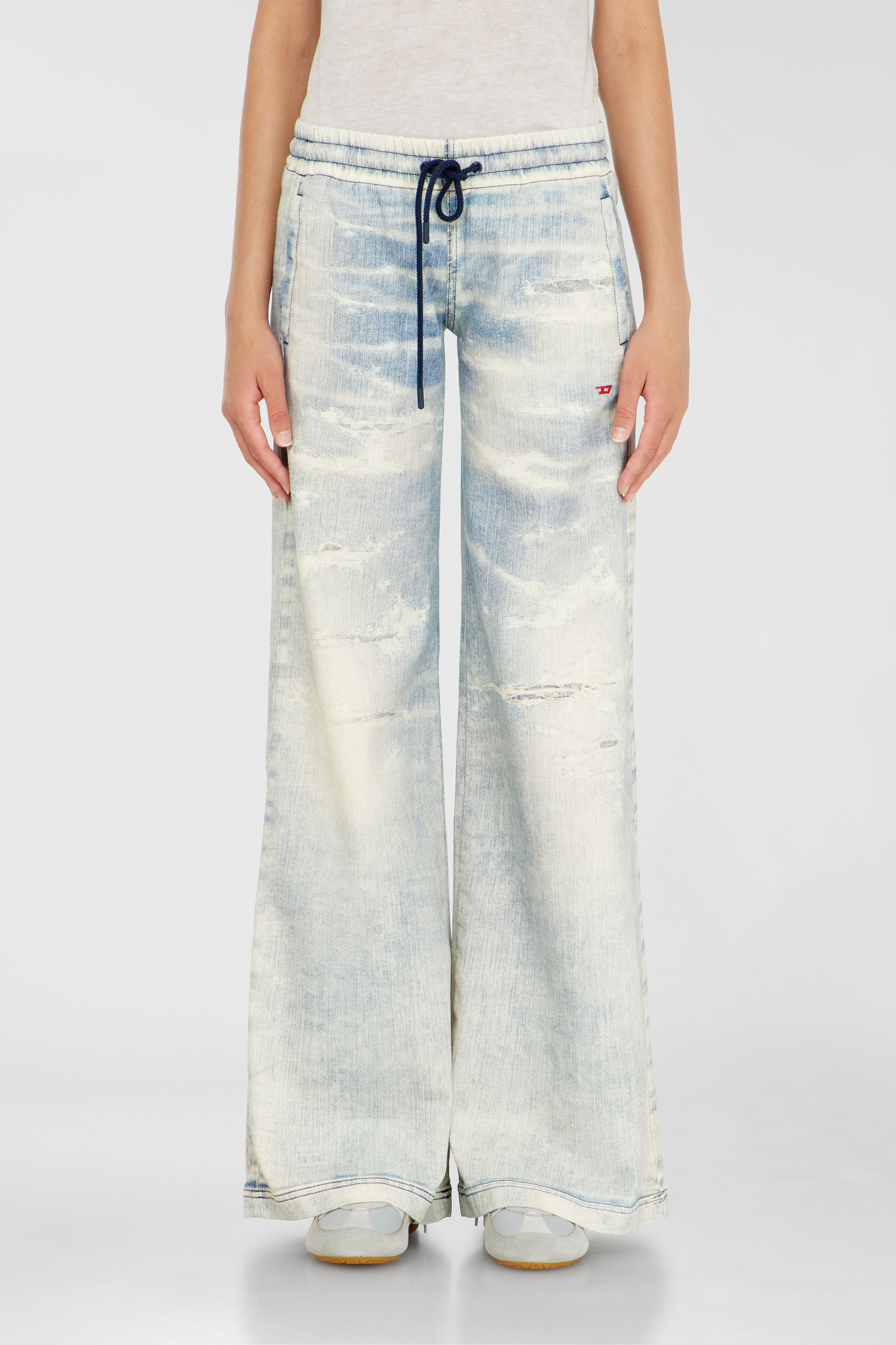 Diesel - Relaxed 2078 D-Ainty Joggjeans&reg; 068XM Mujer, Azul Claro - 2